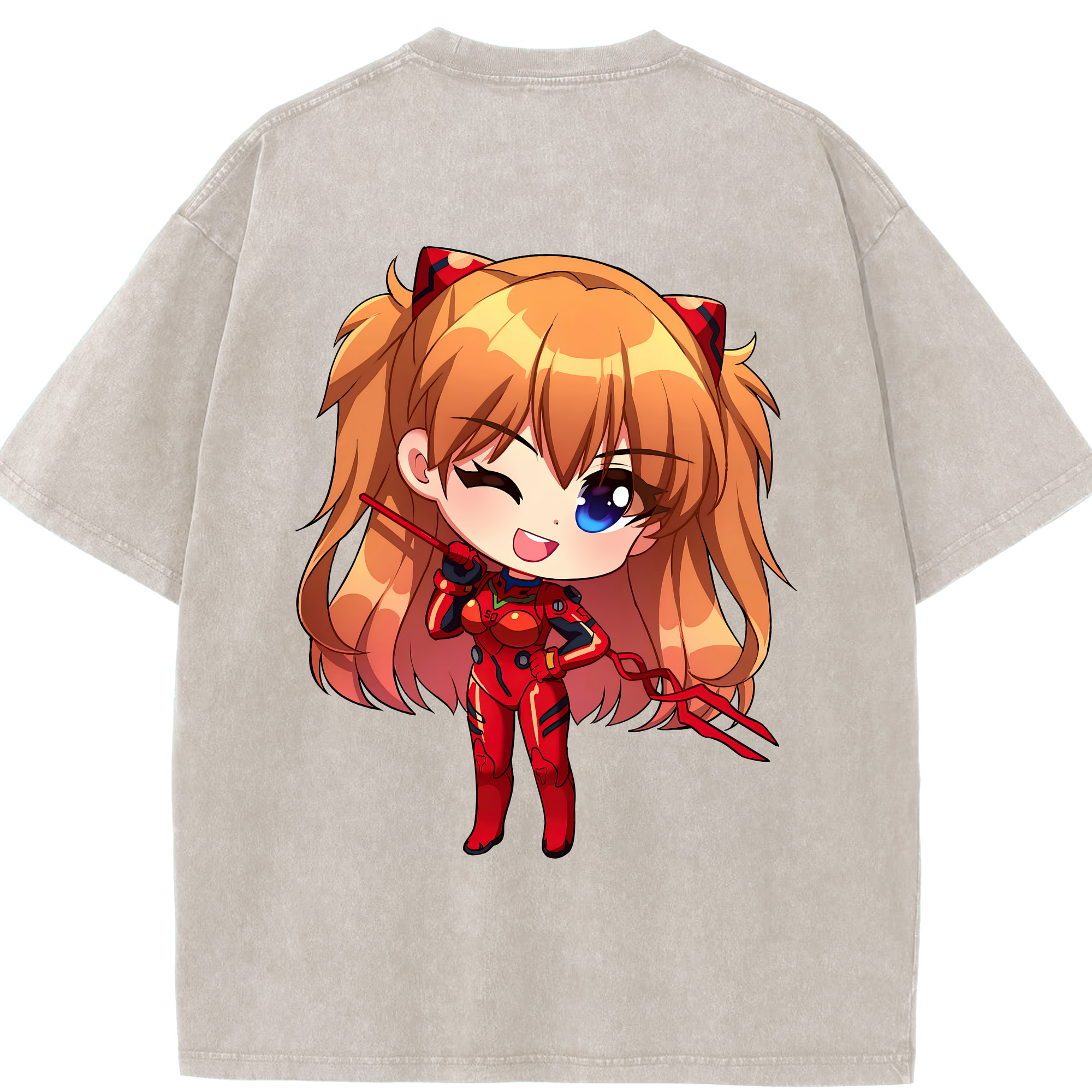 （画像用） EVA 新世紀エヴァンゲリオン 綿100% ヴィンテージ風 半袖Tシャツ（背面プリント）