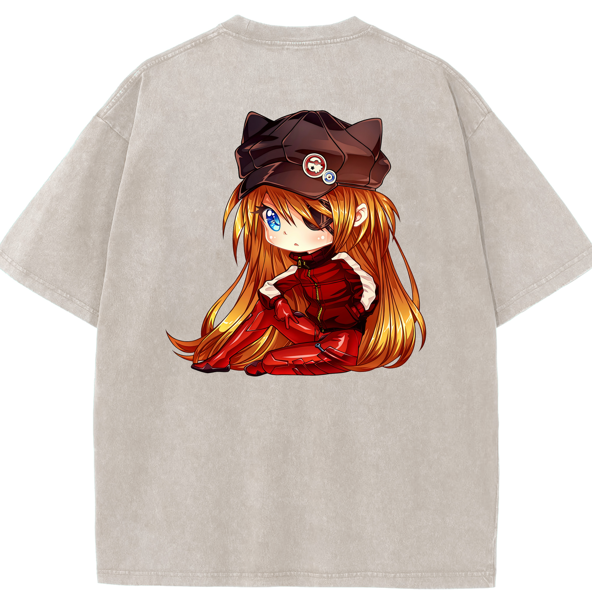 （画像用） EVA 新世紀エヴァンゲリオン 綿100% ヴィンテージ風 半袖Tシャツ（背面プリント）