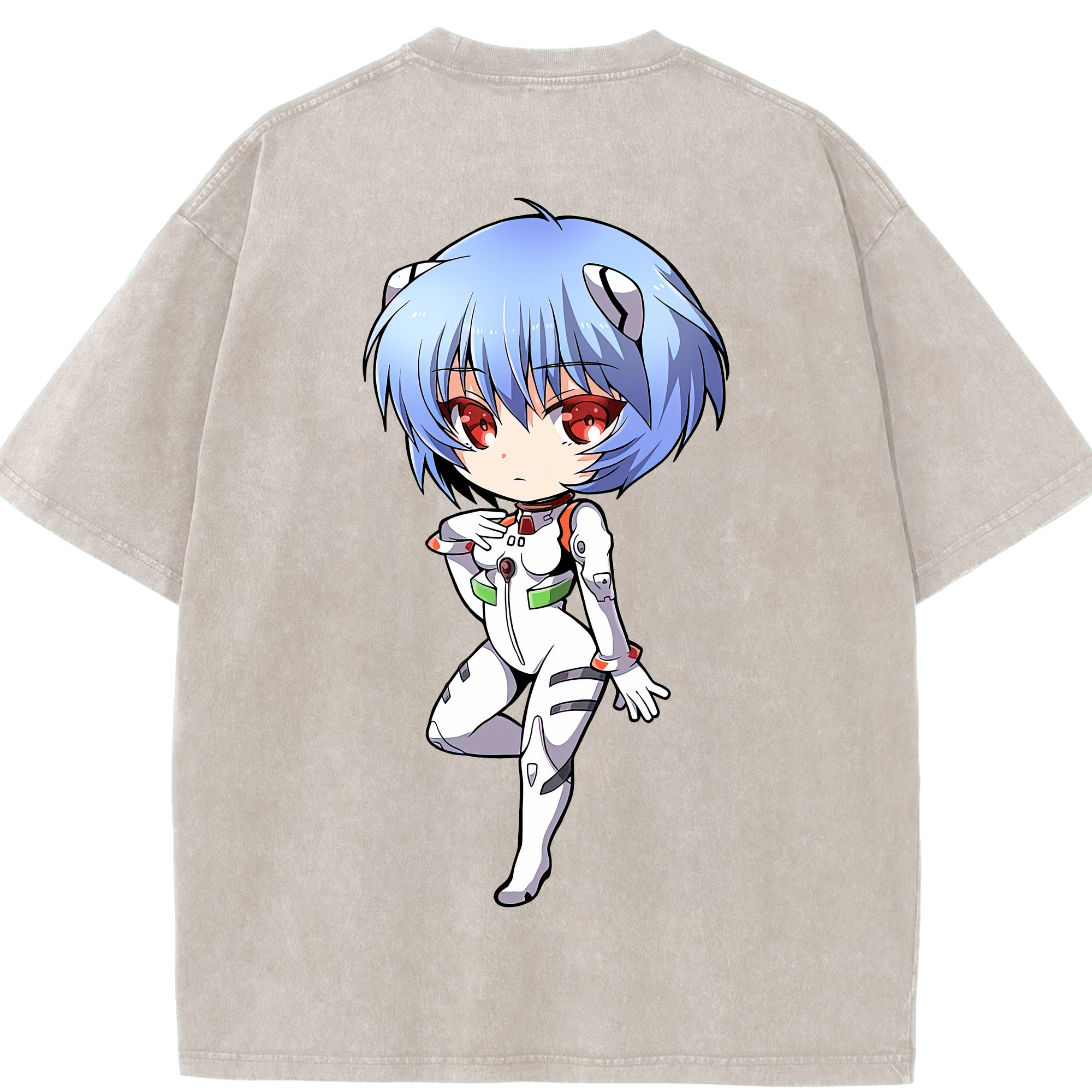（画像用） EVA 新世紀エヴァンゲリオン 綿100% ヴィンテージ風 半袖Tシャツ（背面プリント）