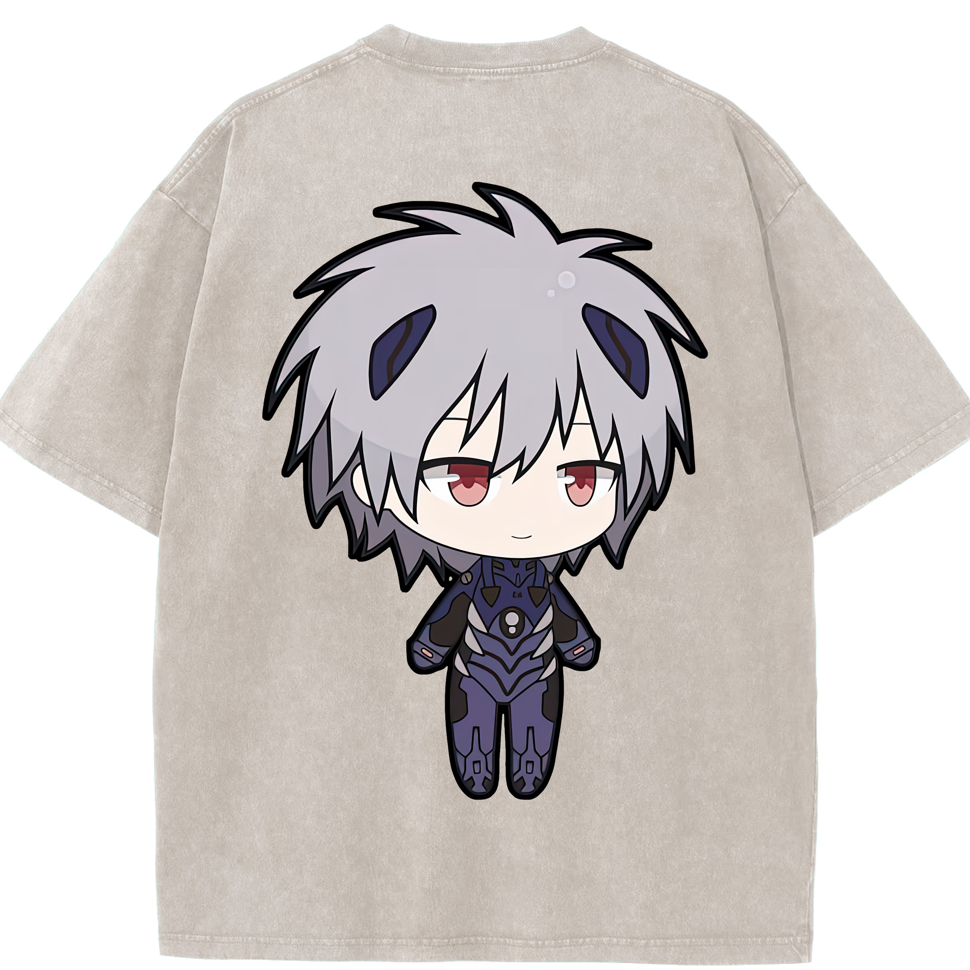 （画像用） EVA 新世紀エヴァンゲリオン 綿100% ヴィンテージ風 半袖Tシャツ（背面プリント）