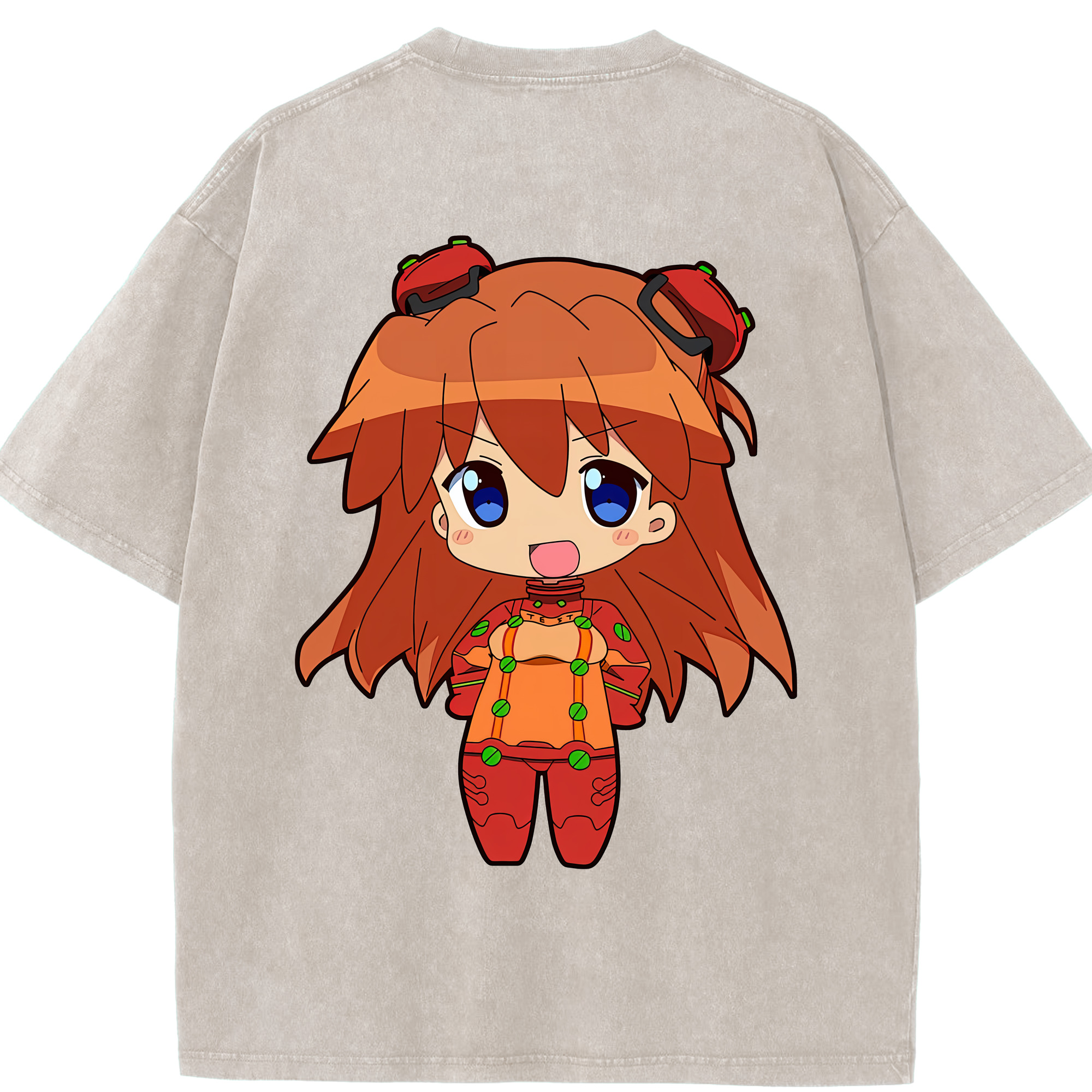 （画像用） EVA 新世紀エヴァンゲリオン 綿100% ヴィンテージ風 半袖Tシャツ（背面プリント）