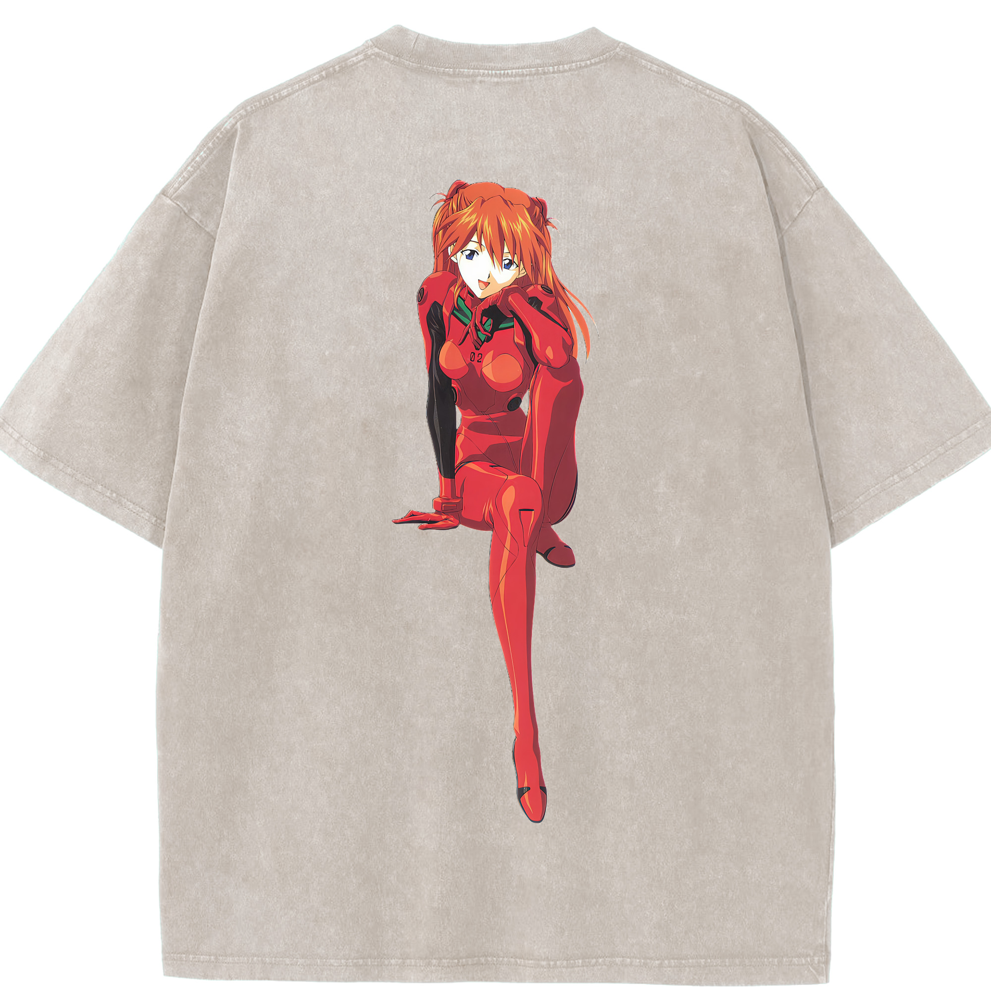 （画像用） EVA 新世紀エヴァンゲリオン 綿100% ヴィンテージ風 半袖Tシャツ（背面プリント）