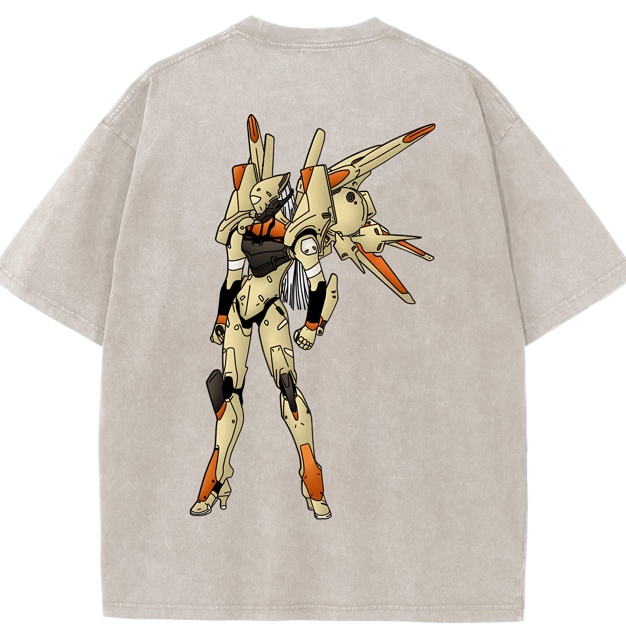 （画像用） EVA 新世紀エヴァンゲリオン 綿100% ヴィンテージ風 半袖Tシャツ（背面プリント）