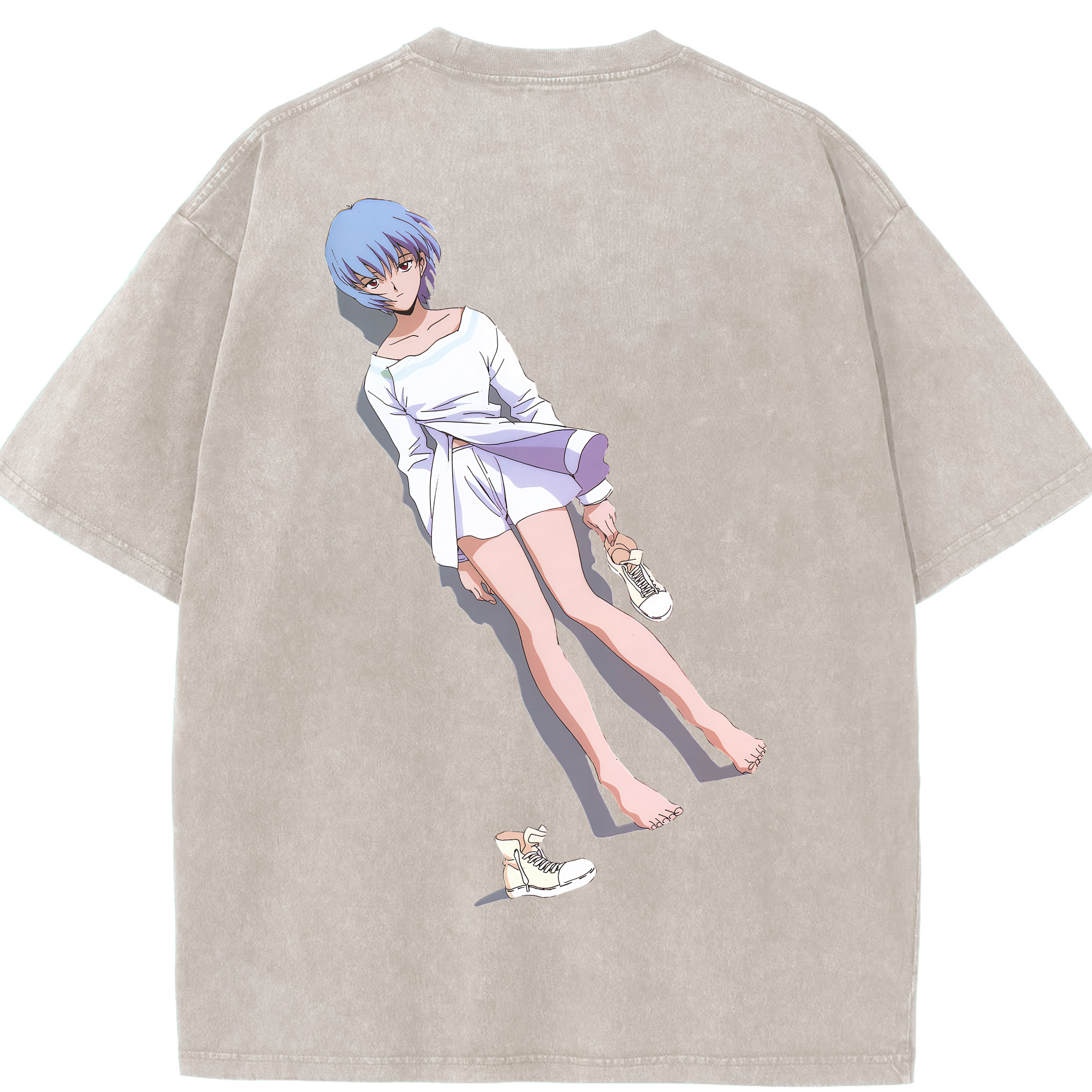 （画像用） EVA 新世紀エヴァンゲリオン 綿100% ヴィンテージ風 半袖Tシャツ（背面プリント）