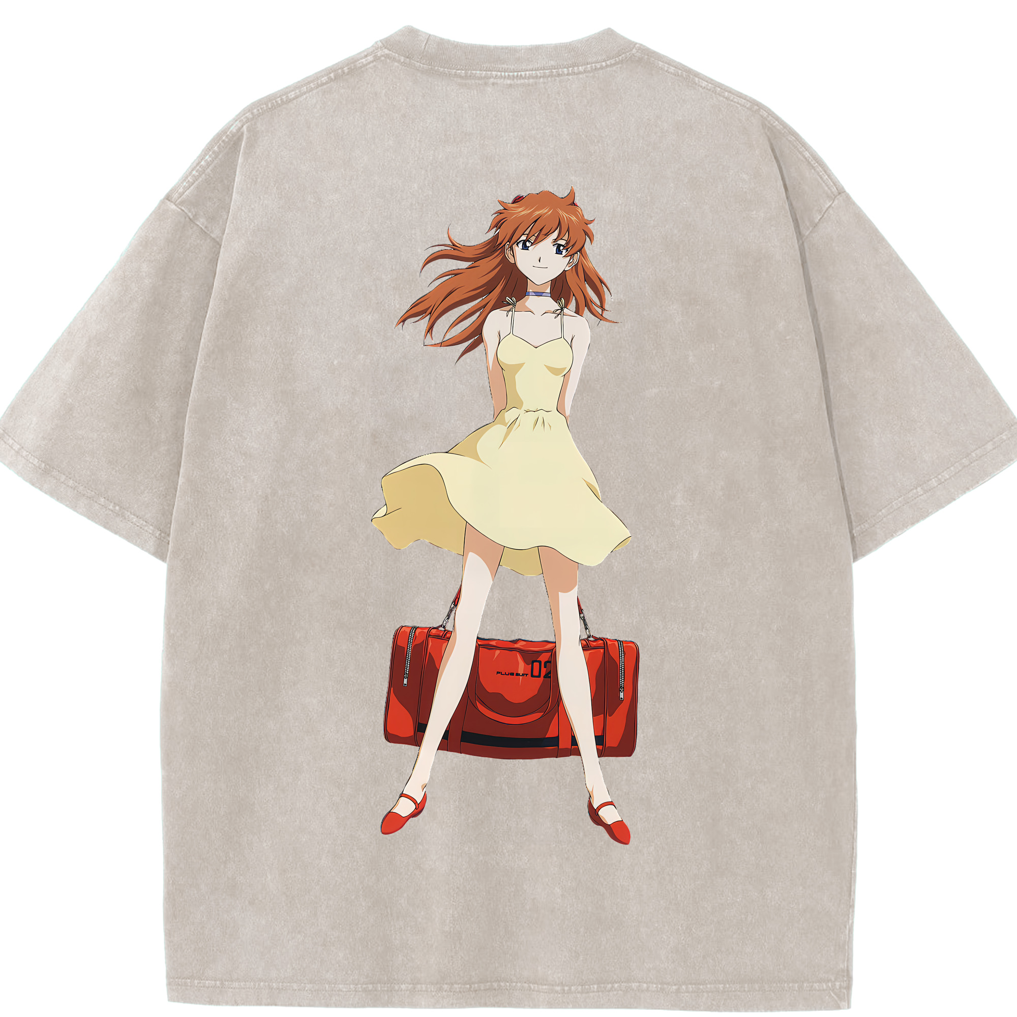 （画像用） EVA 新世紀エヴァンゲリオン 綿100% ヴィンテージ風 半袖Tシャツ（背面プリント）