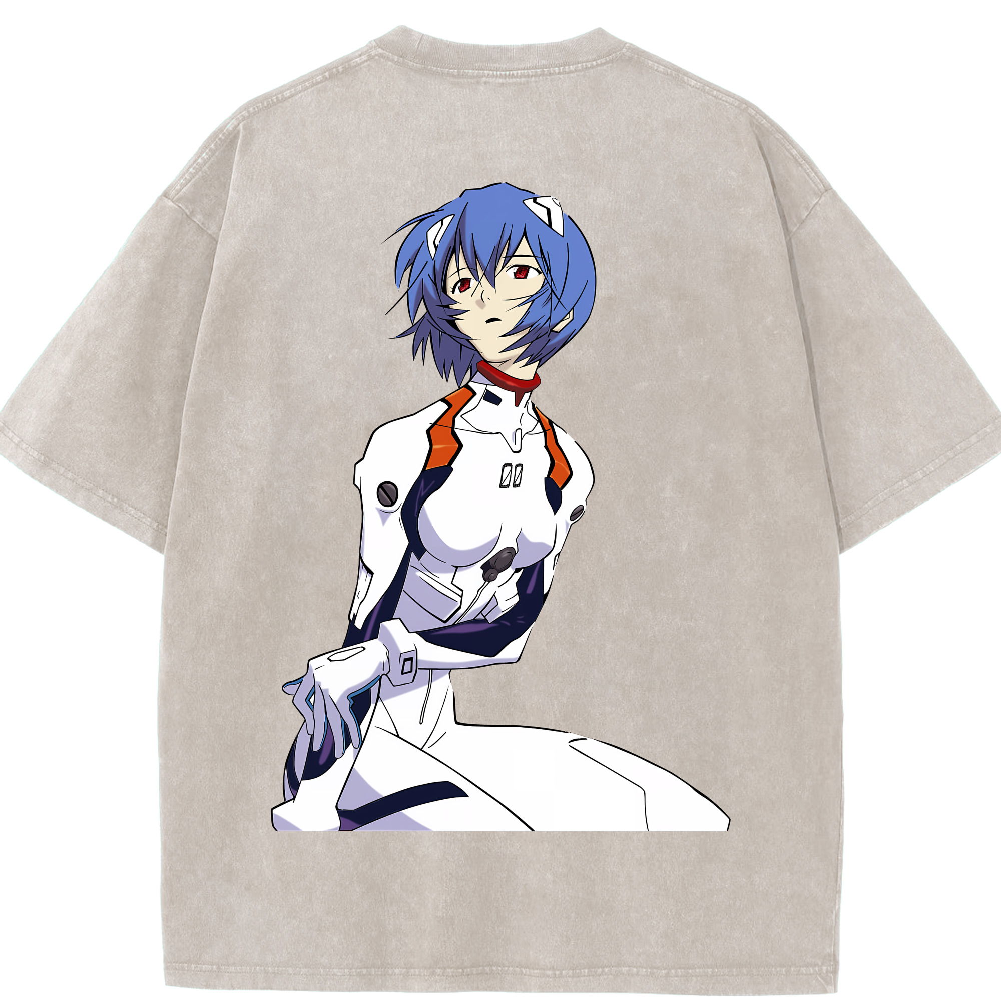 （画像用） EVA 新世紀エヴァンゲリオン 綿100% ヴィンテージ風 半袖Tシャツ（背面プリント）
