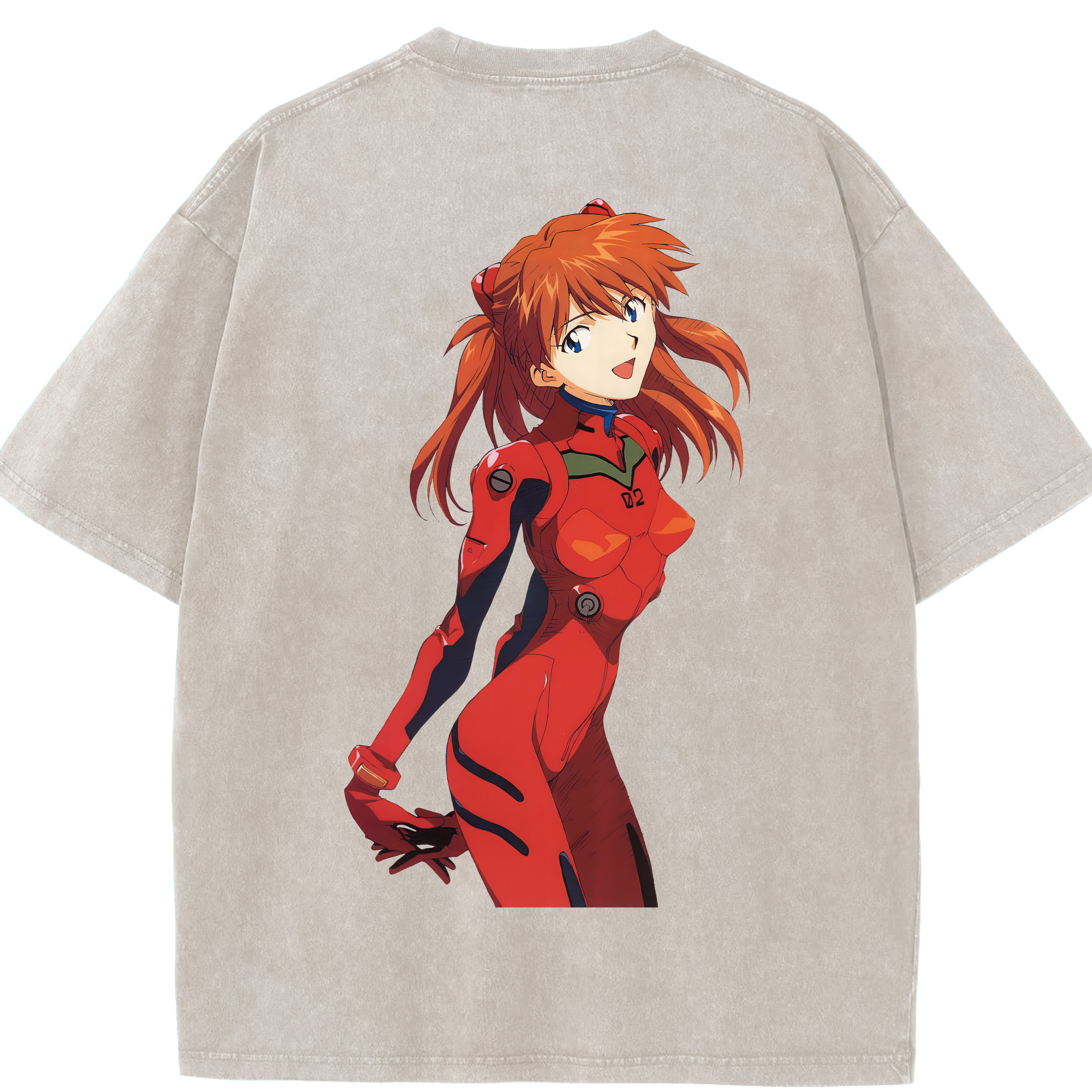 （画像用） EVA 新世紀エヴァンゲリオン 綿100% ヴィンテージ風 半袖Tシャツ（背面プリント）