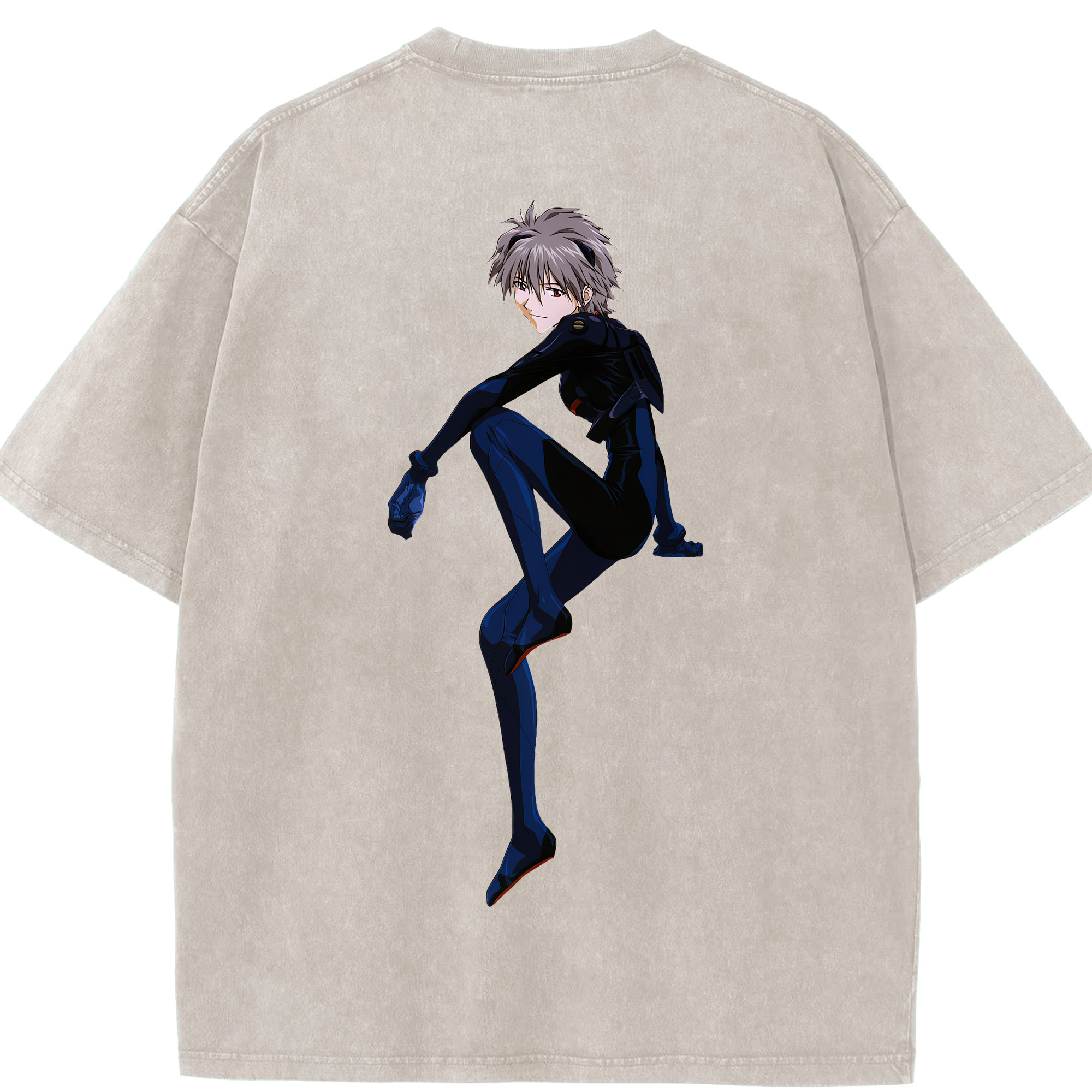 （画像用） EVA 新世紀エヴァンゲリオン 綿100% ヴィンテージ風 半袖Tシャツ（背面プリント）