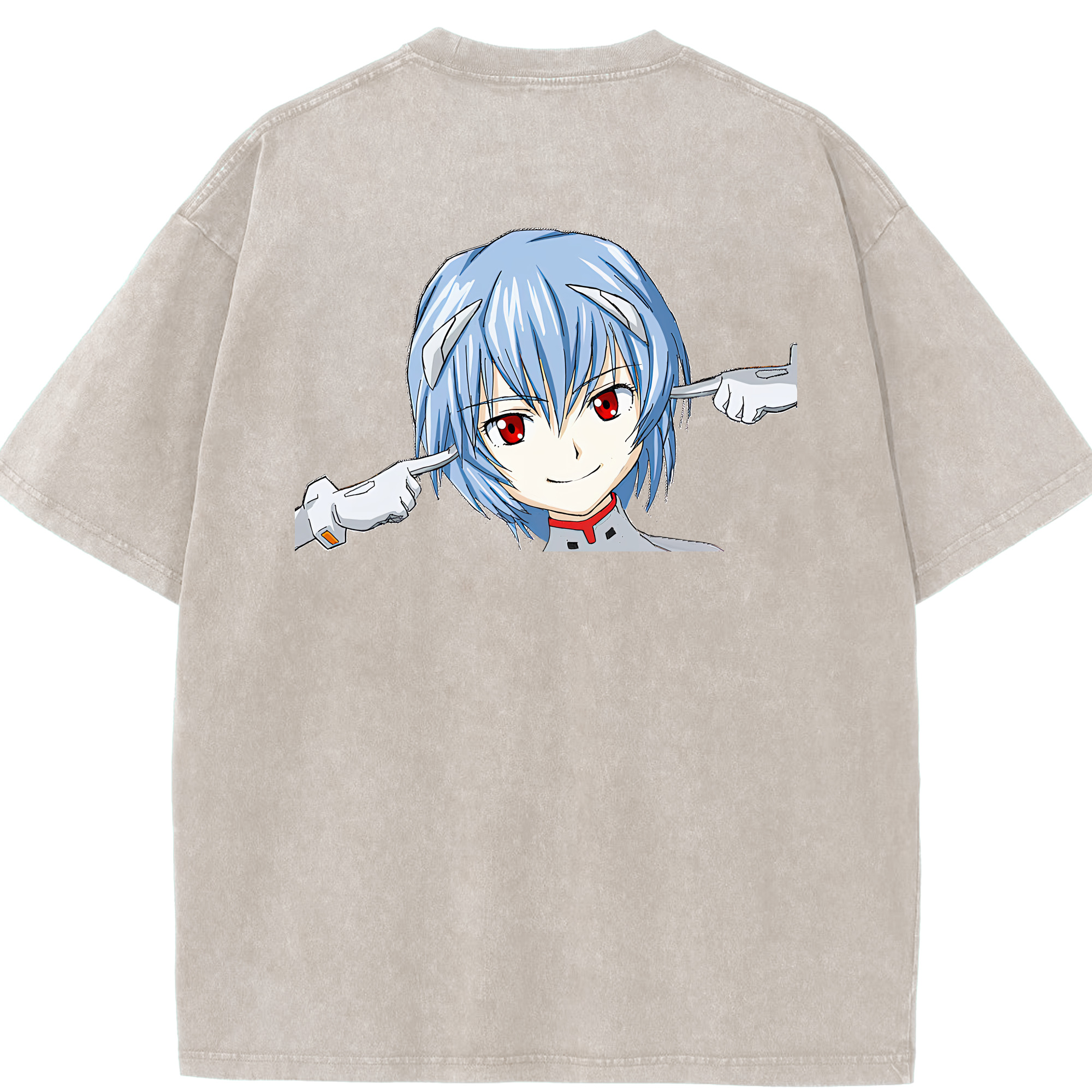 （画像用） EVA 新世紀エヴァンゲリオン 綿100% ヴィンテージ風 半袖Tシャツ（背面プリント）