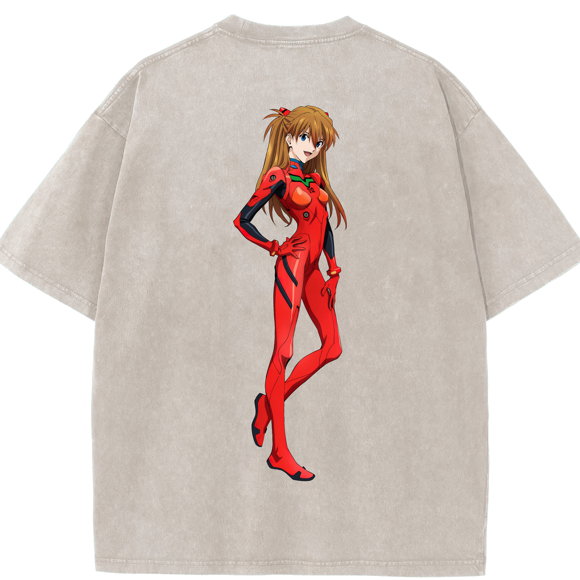 （画像用） EVA 新世紀エヴァンゲリオン 綿100% ヴィンテージ風 半袖Tシャツ（背面プリント）