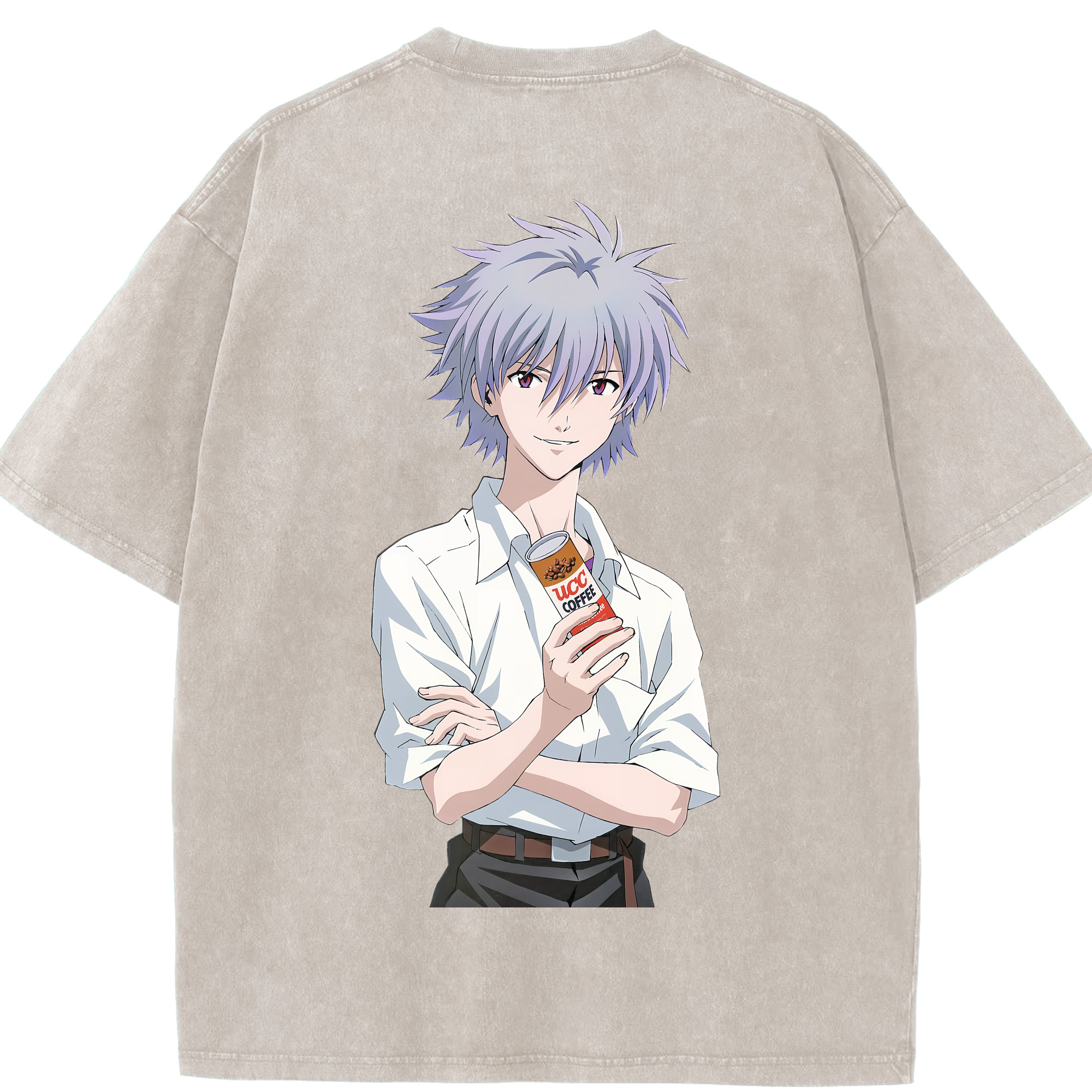 （画像用） EVA 新世紀エヴァンゲリオン 綿100% ヴィンテージ風 半袖Tシャツ（背面プリント）