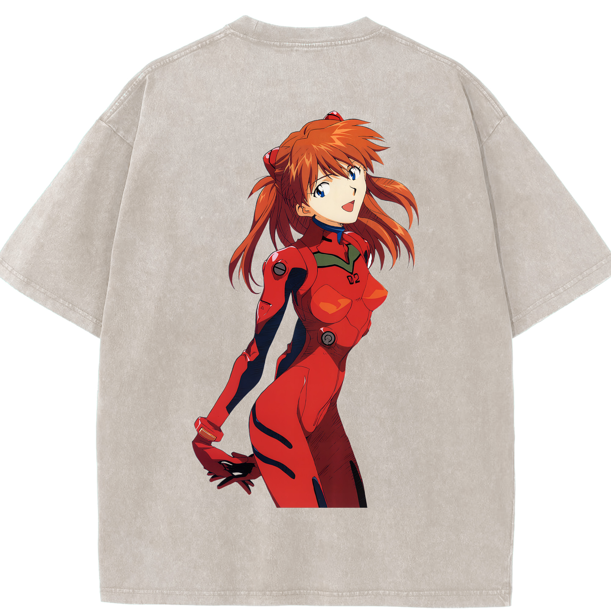 （画像用） EVA 新世紀エヴァンゲリオン 綿100% ヴィンテージ風 半袖Tシャツ（背面プリント）