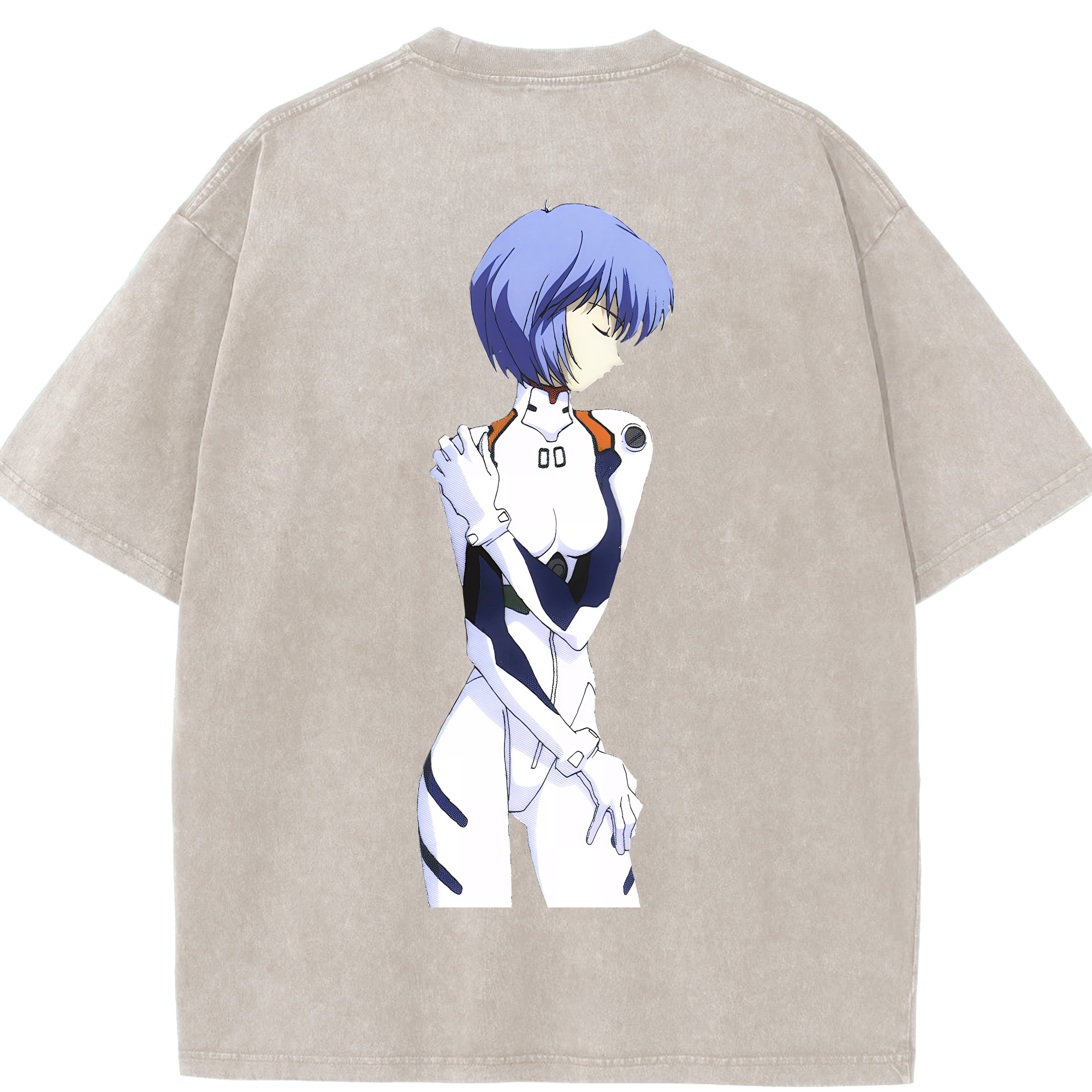 （画像用） EVA 新世紀エヴァンゲリオン 綿100% ヴィンテージ風 半袖Tシャツ（背面プリント）