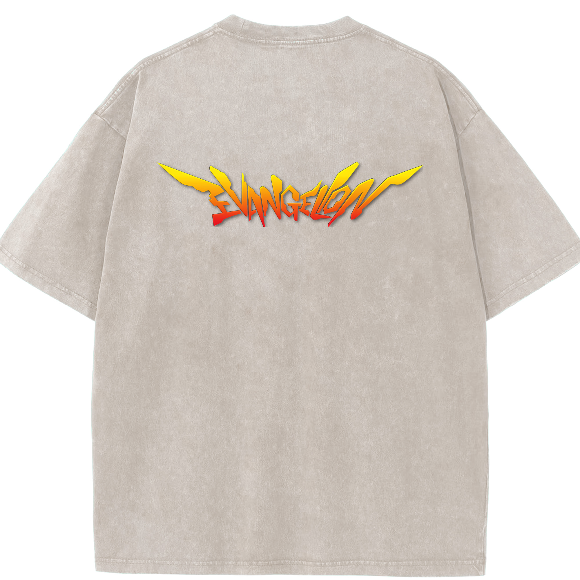 （画像用） EVA 新世紀エヴァンゲリオン 綿100% ヴィンテージ風 半袖Tシャツ（背面プリント）