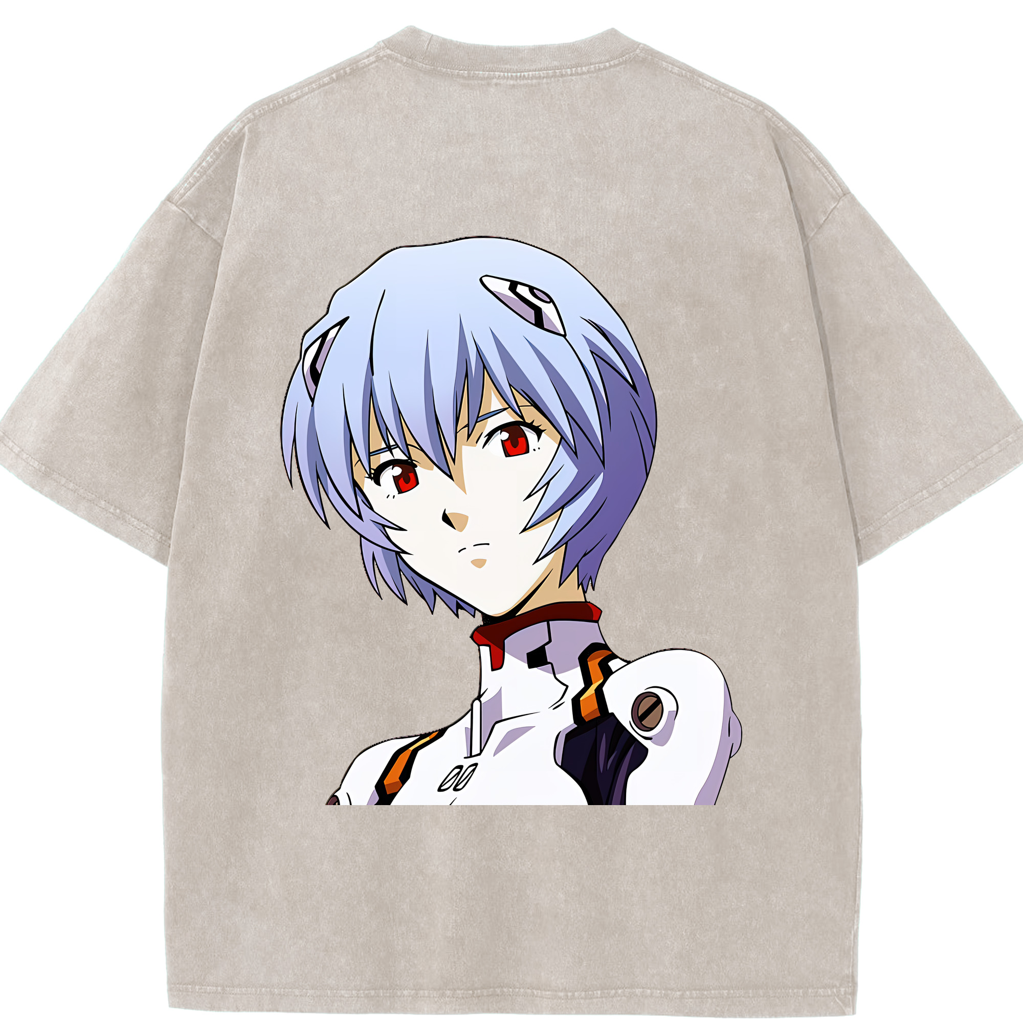 （画像用） EVA 新世紀エヴァンゲリオン 綿100% ヴィンテージ風 半袖Tシャツ（背面プリント）
