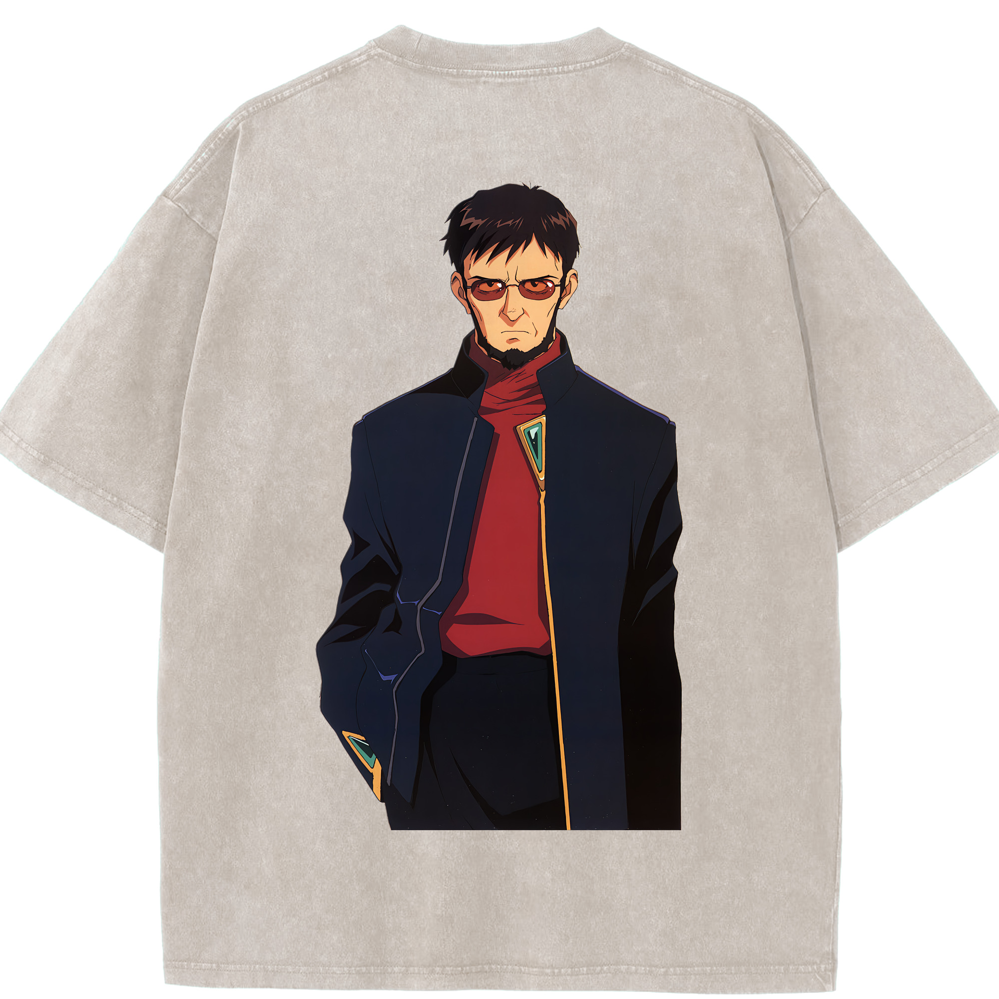 （画像用） EVA 新世紀エヴァンゲリオン 綿100% ヴィンテージ風 半袖Tシャツ（背面プリント）