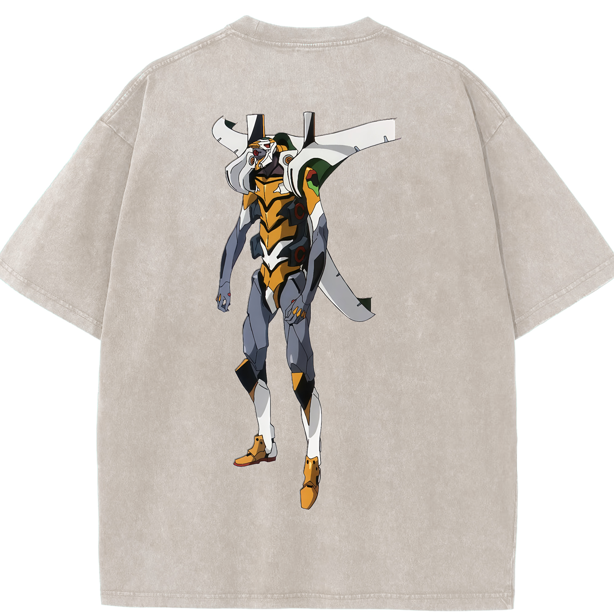 （画像用） EVA 新世紀エヴァンゲリオン 綿100% ヴィンテージ風 半袖Tシャツ（背面プリント）