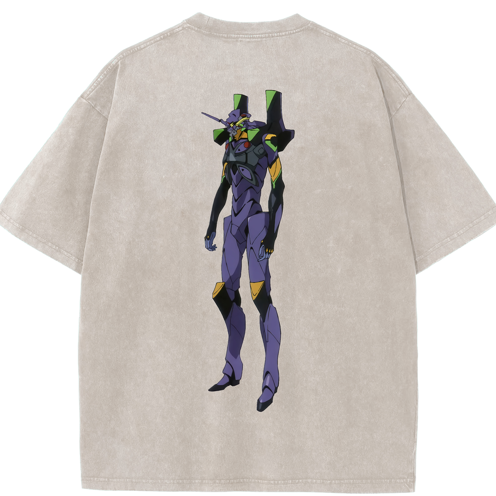 （画像用） EVA 新世紀エヴァンゲリオン 綿100% ヴィンテージ風 半袖Tシャツ（背面プリント）