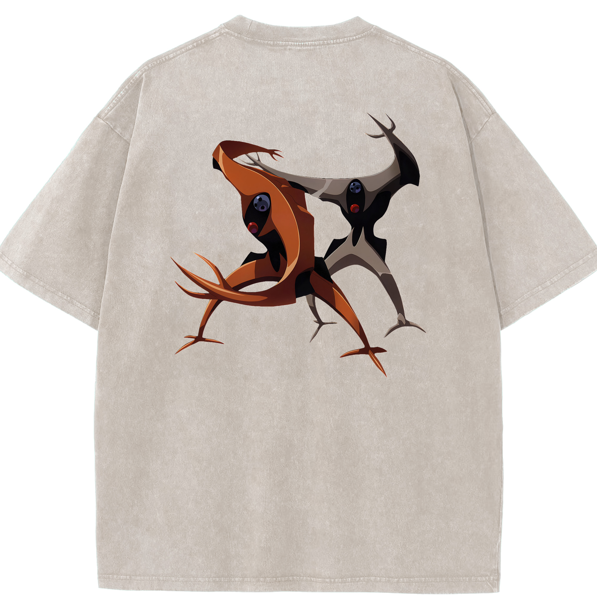 （画像用） EVA 新世紀エヴァンゲリオン 綿100% ヴィンテージ風 半袖Tシャツ（背面プリント）