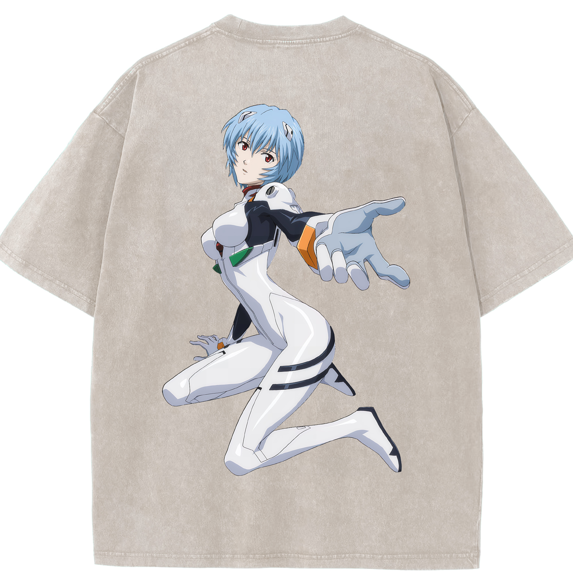 （画像用） EVA 新世紀エヴァンゲリオン 綿100% ヴィンテージ風 半袖Tシャツ（背面プリント）