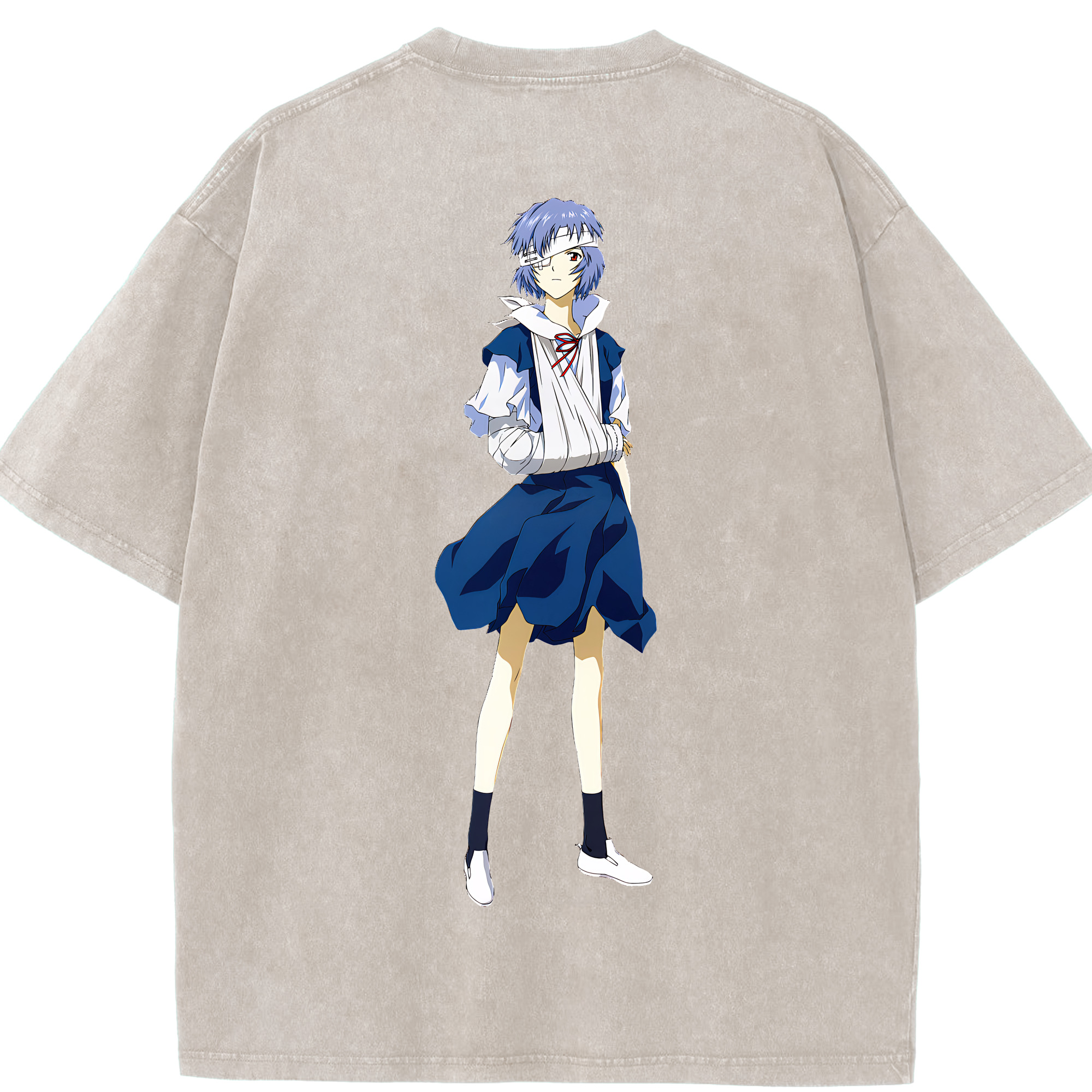 （画像用） EVA 新世紀エヴァンゲリオン 綿100% ヴィンテージ風 半袖Tシャツ（背面プリント）