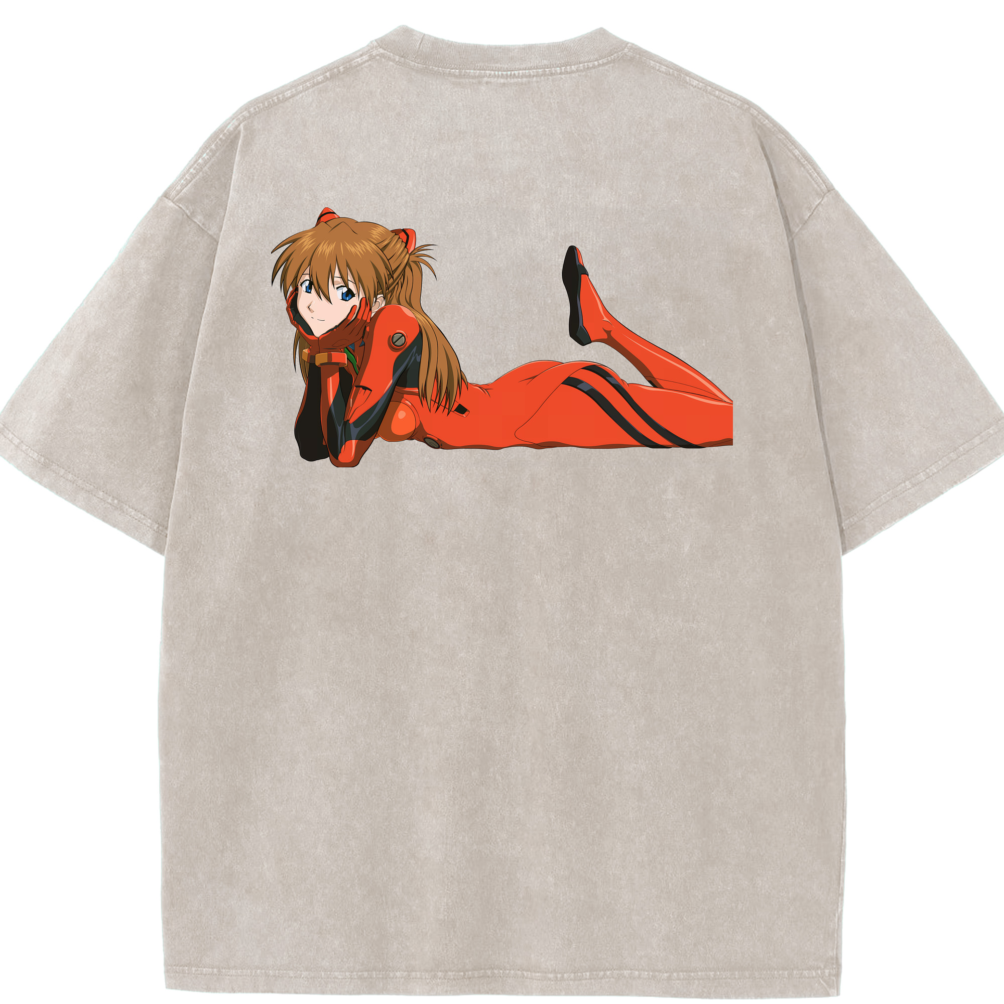 （画像用） EVA 新世紀エヴァンゲリオン 綿100% ヴィンテージ風 半袖Tシャツ（背面プリント）