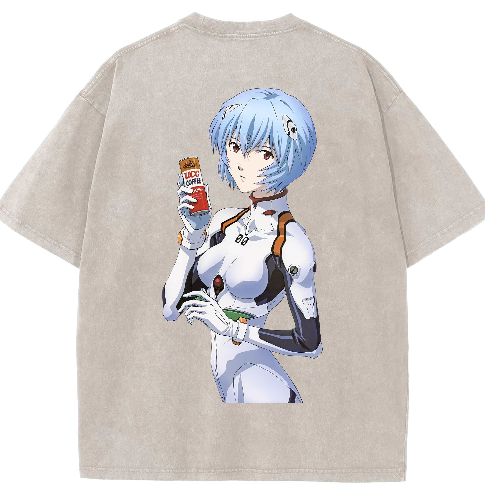 （画像用） EVA 新世紀エヴァンゲリオン 綿100% ヴィンテージ風 半袖Tシャツ（背面プリント）