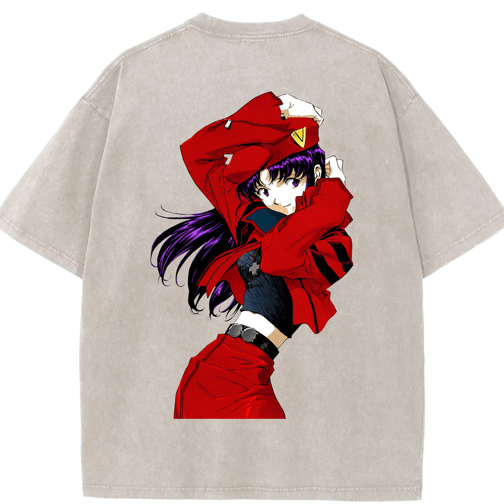 （画像用） EVA 新世紀エヴァンゲリオン 綿100% ヴィンテージ風 半袖Tシャツ（背面プリント）