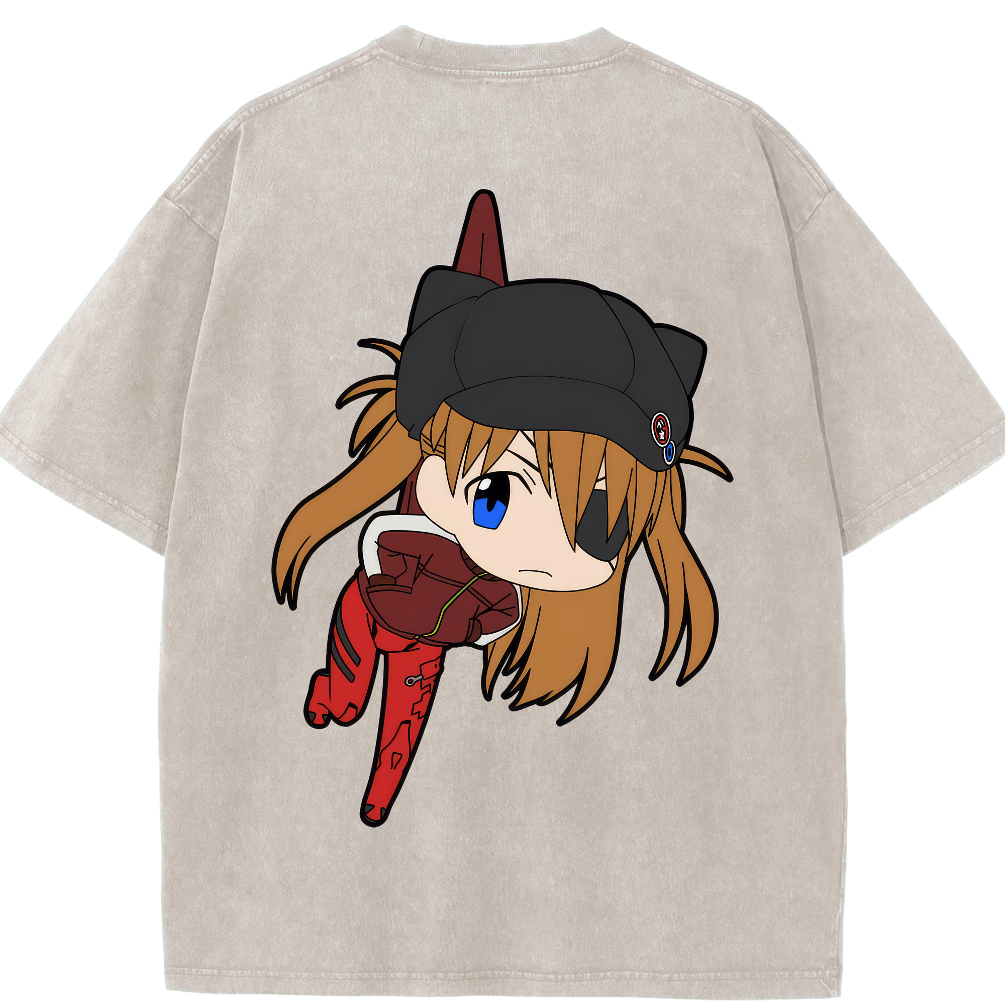 （画像用） EVA 新世紀エヴァンゲリオン 綿100% ヴィンテージ風 半袖Tシャツ（背面プリント）