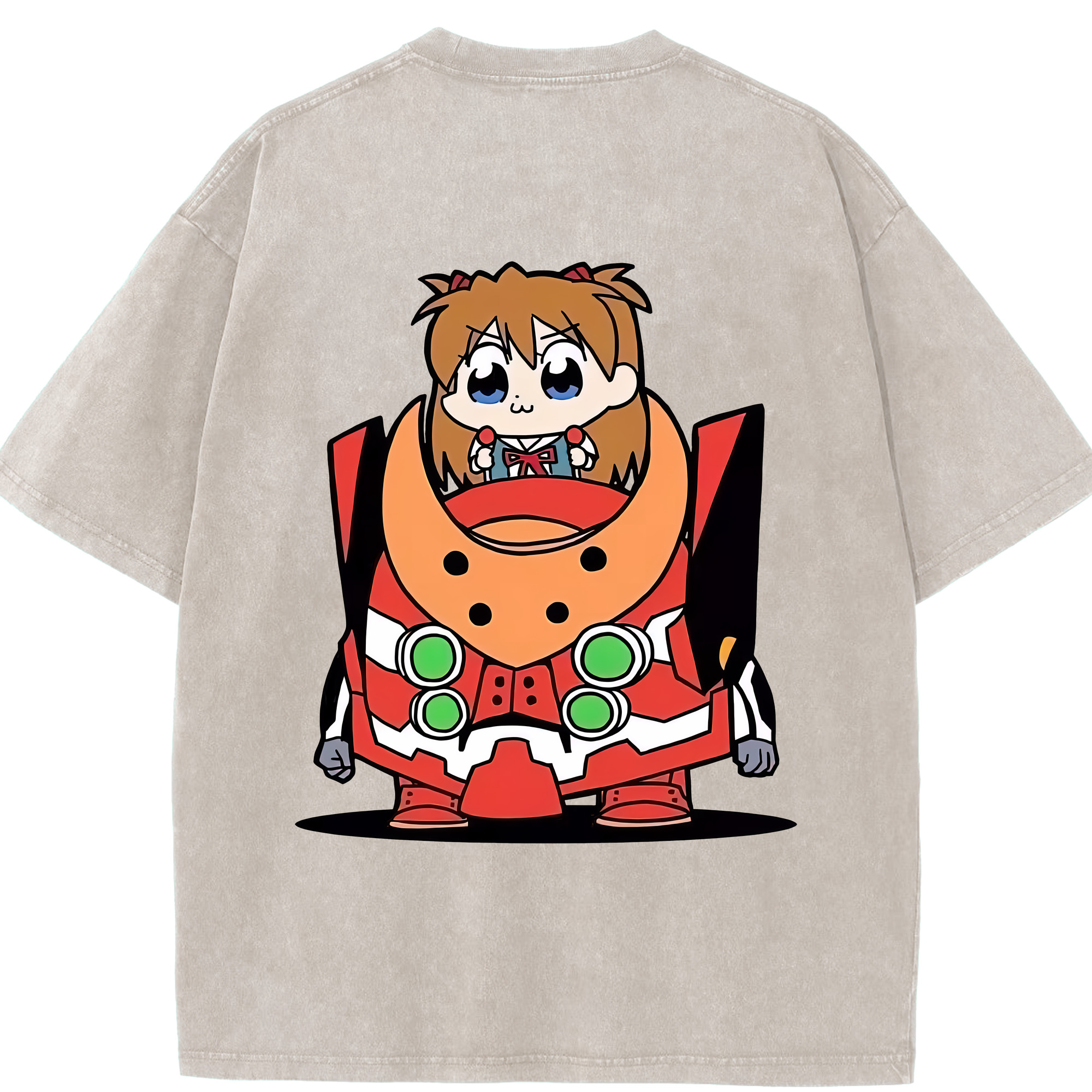 （画像用） EVA 新世紀エヴァンゲリオン 綿100% ヴィンテージ風 半袖Tシャツ（背面プリント）