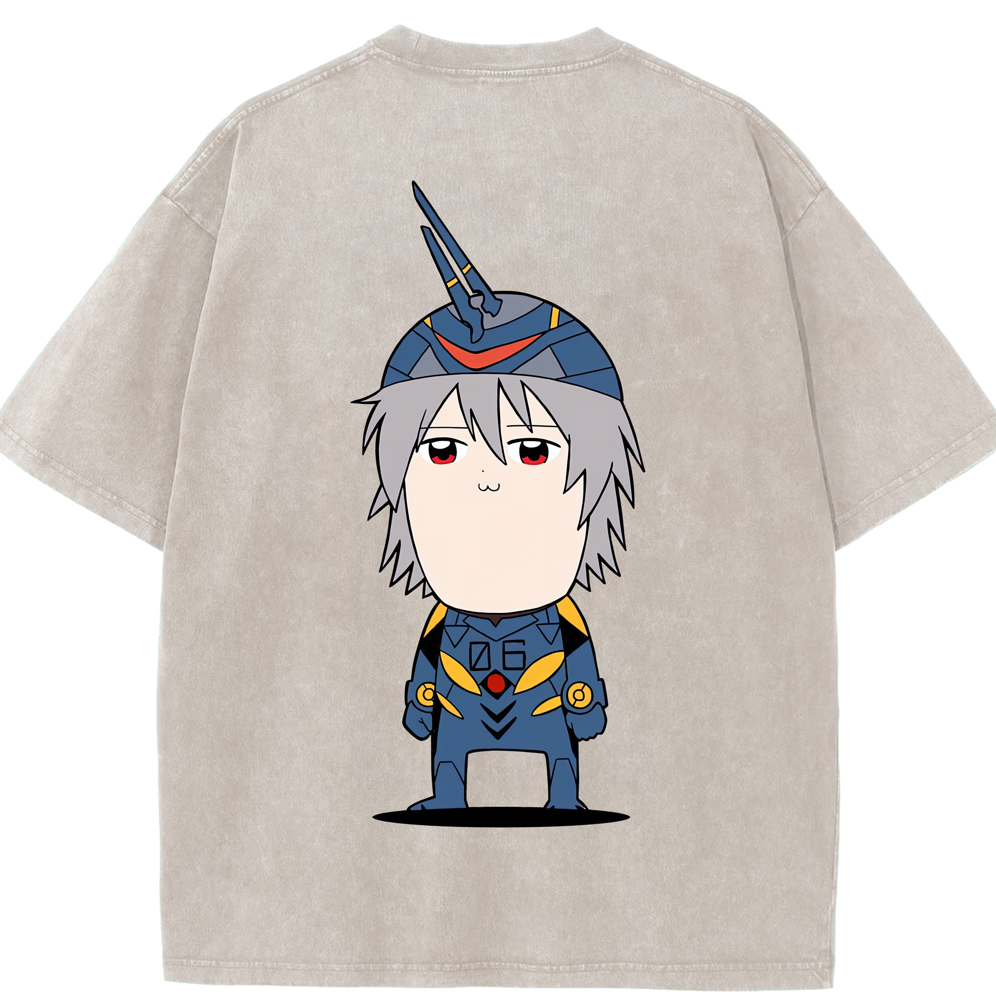 （画像用） EVA 新世紀エヴァンゲリオン 綿100% ヴィンテージ風 半袖Tシャツ（背面プリント）