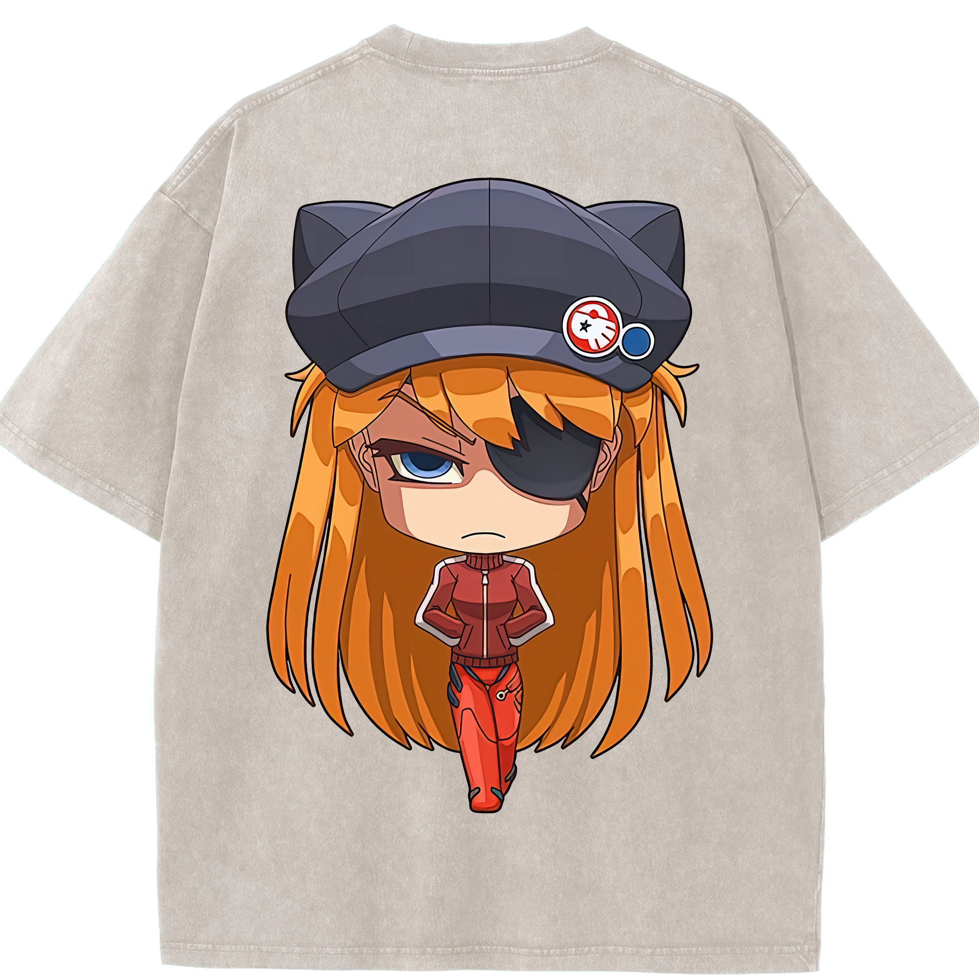 （画像用） EVA 新世紀エヴァンゲリオン 綿100% ヴィンテージ風 半袖Tシャツ（背面プリント）