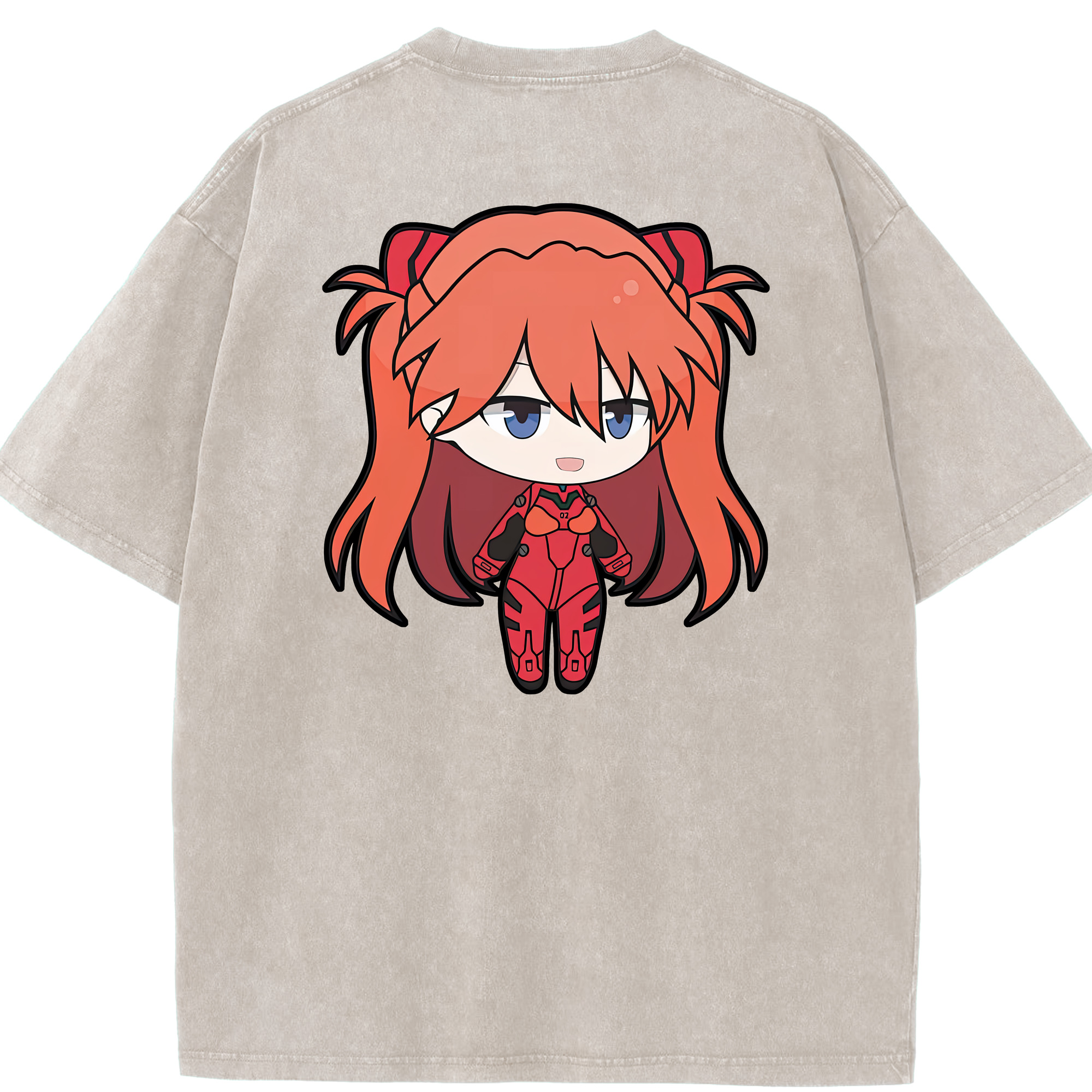 （画像用） EVA 新世紀エヴァンゲリオン 綿100% ヴィンテージ風 半袖Tシャツ（背面プリント）