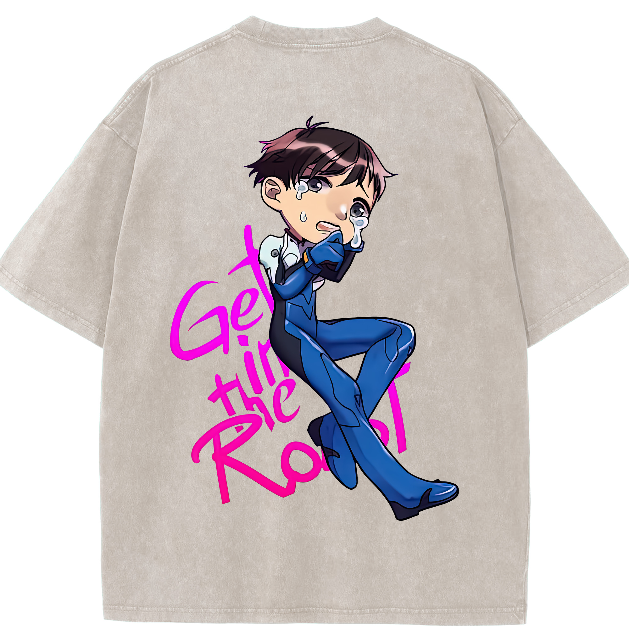 （画像用） EVA 新世紀エヴァンゲリオン 綿100% ヴィンテージ風 半袖Tシャツ（背面プリント）