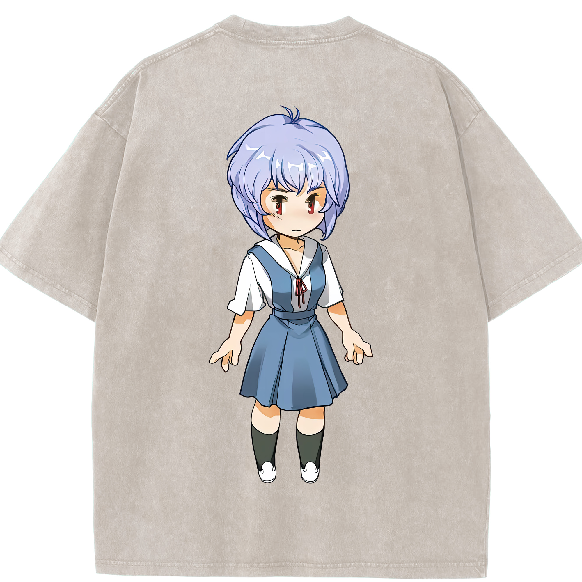 （画像用） EVA 新世紀エヴァンゲリオン 綿100% ヴィンテージ風 半袖Tシャツ（背面プリント）
