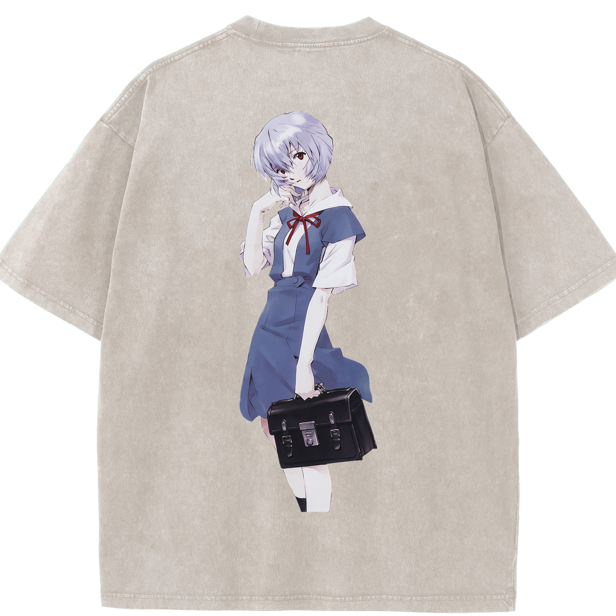 （画像用） EVA 新世紀エヴァンゲリオン 綿100% ヴィンテージ風 半袖Tシャツ（背面プリント）