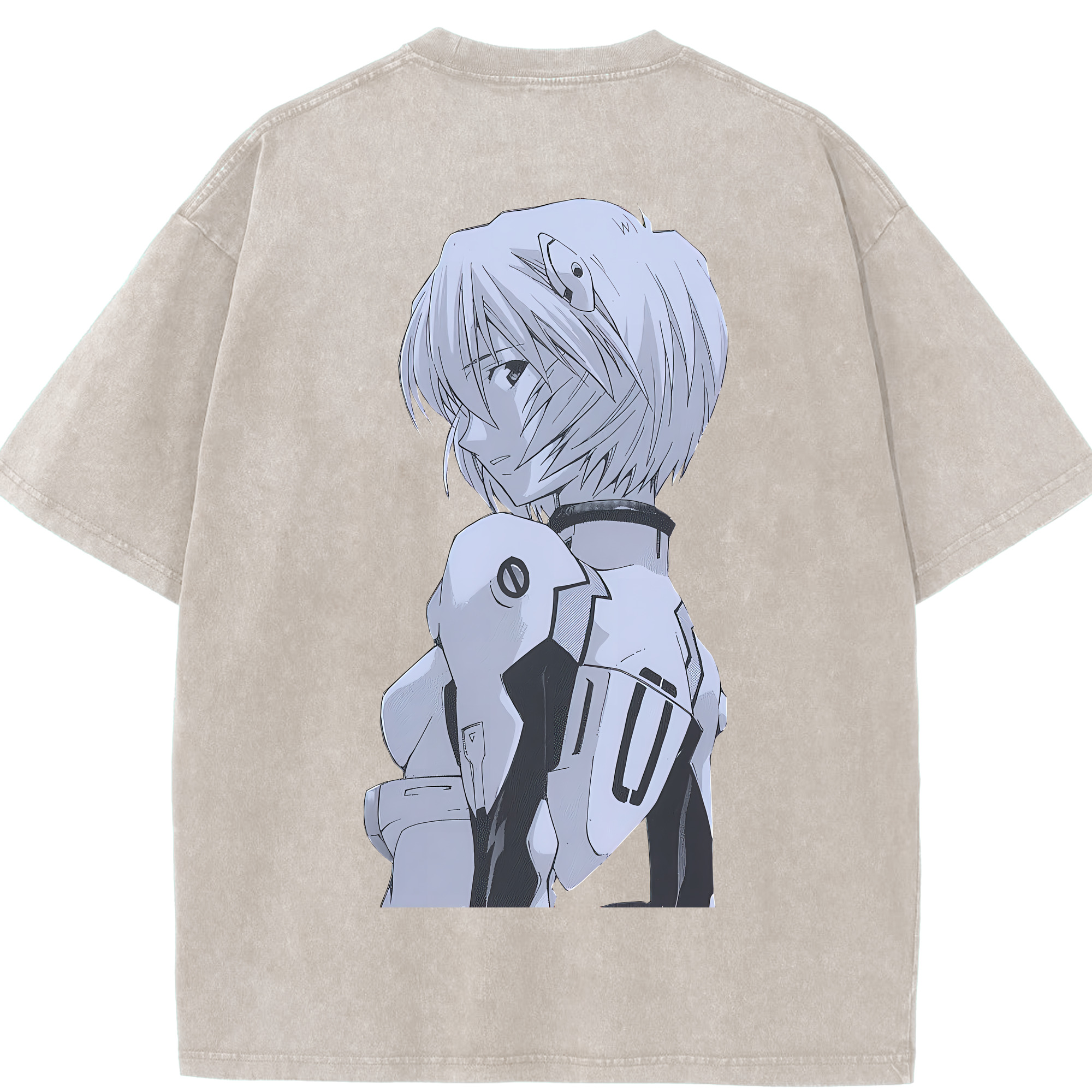 （画像用） EVA 新世紀エヴァンゲリオン 綿100% ヴィンテージ風 半袖Tシャツ（背面プリント）
