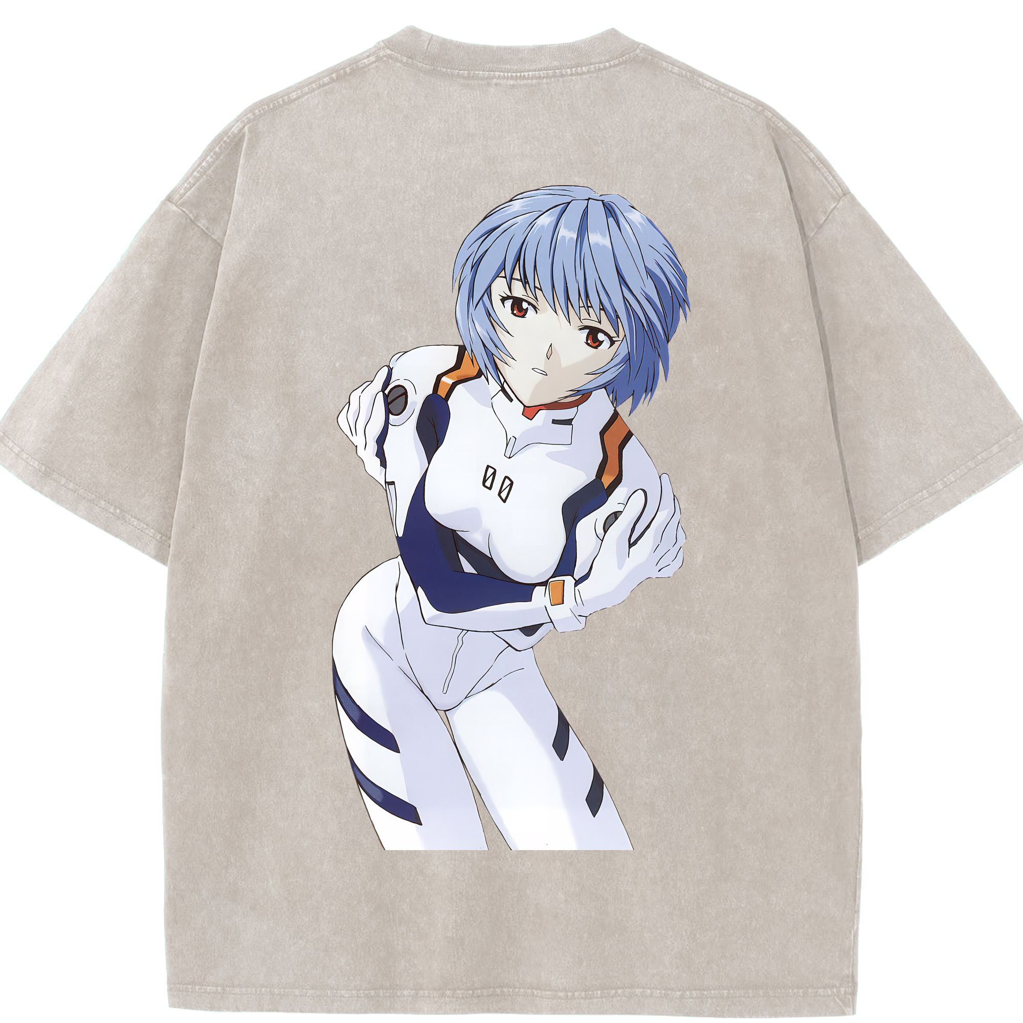（画像用） EVA 新世紀エヴァンゲリオン 綿100% ヴィンテージ風 半袖Tシャツ（背面プリント）