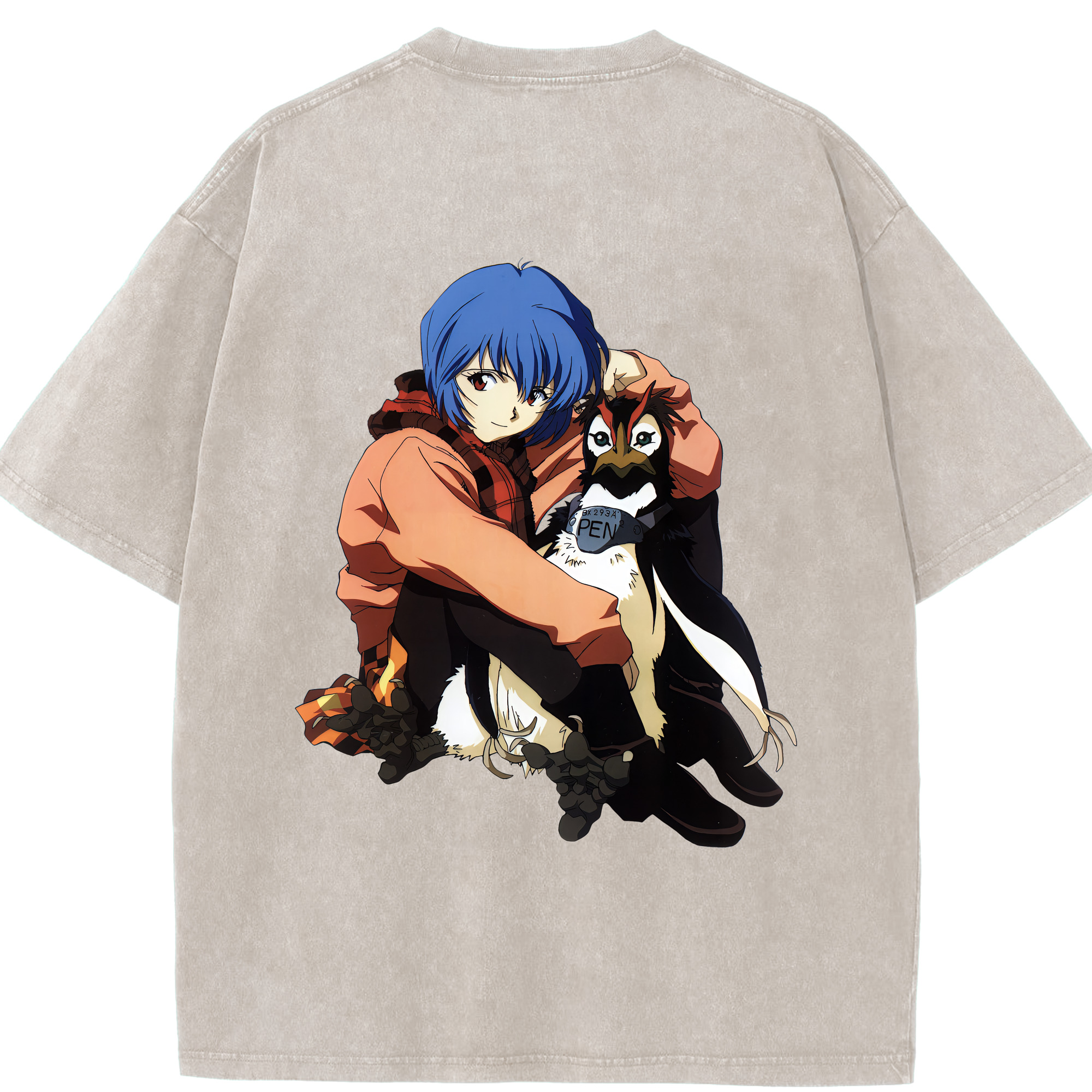 （画像用） EVA 新世紀エヴァンゲリオン 綿100% ヴィンテージ風 半袖Tシャツ（背面プリント）