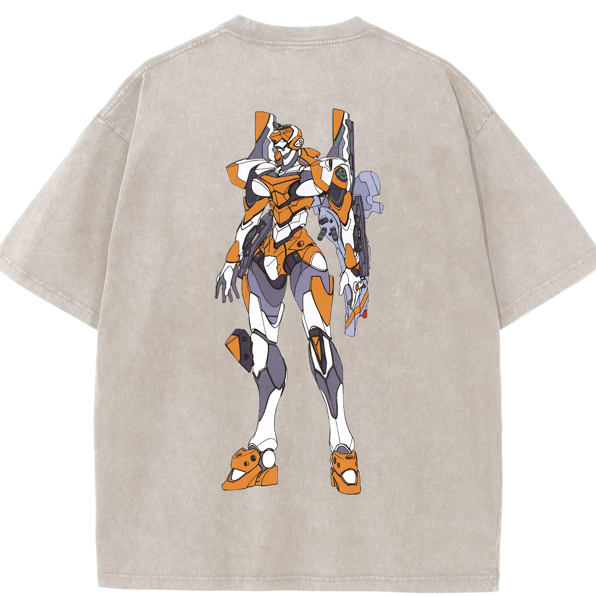 （画像用） EVA 新世紀エヴァンゲリオン 綿100% ヴィンテージ風 半袖Tシャツ（背面プリント）