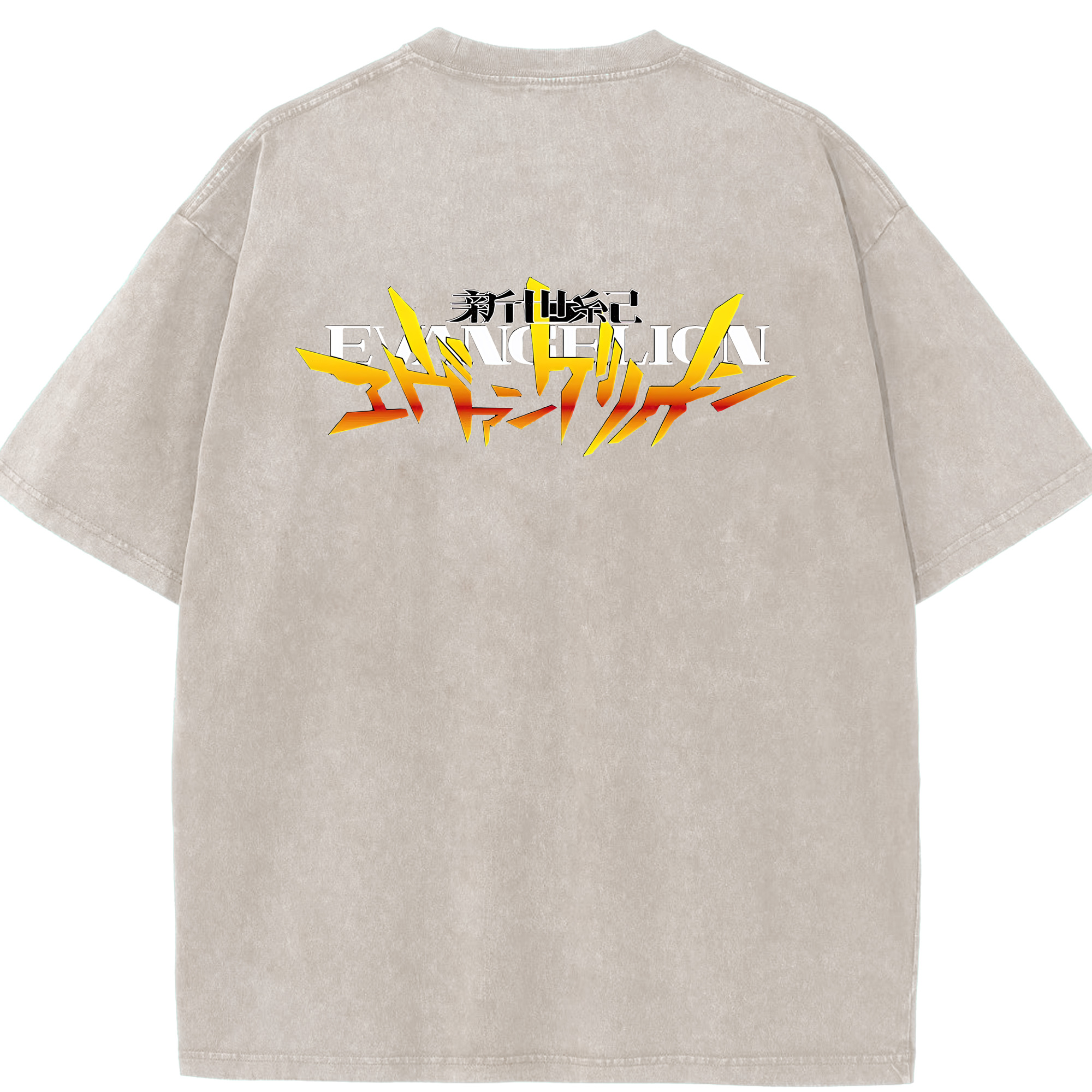 （画像用） EVA 新世紀エヴァンゲリオン 綿100% ヴィンテージ風 半袖Tシャツ（背面プリント）