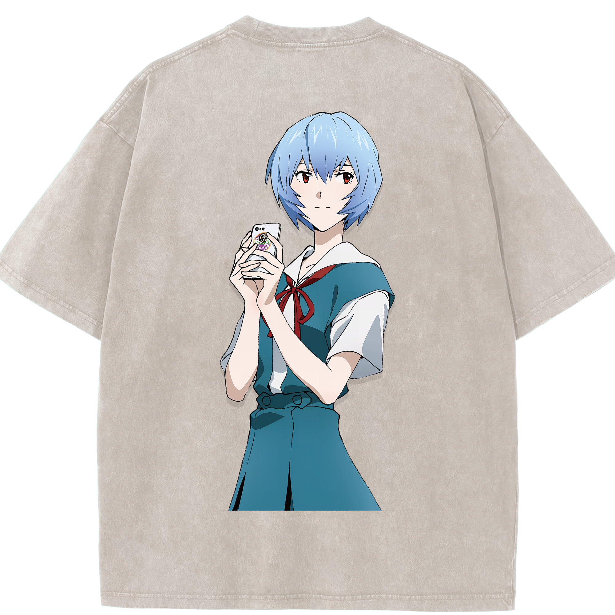 （画像用） EVA 新世紀エヴァンゲリオン 綿100% ヴィンテージ風 半袖Tシャツ（背面プリント）
