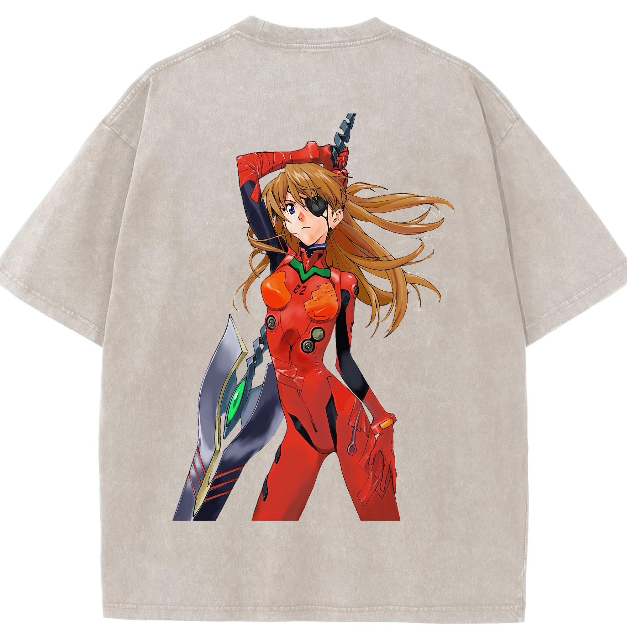 （画像用） EVA 新世紀エヴァンゲリオン 綿100% ヴィンテージ風 半袖Tシャツ（背面プリント）