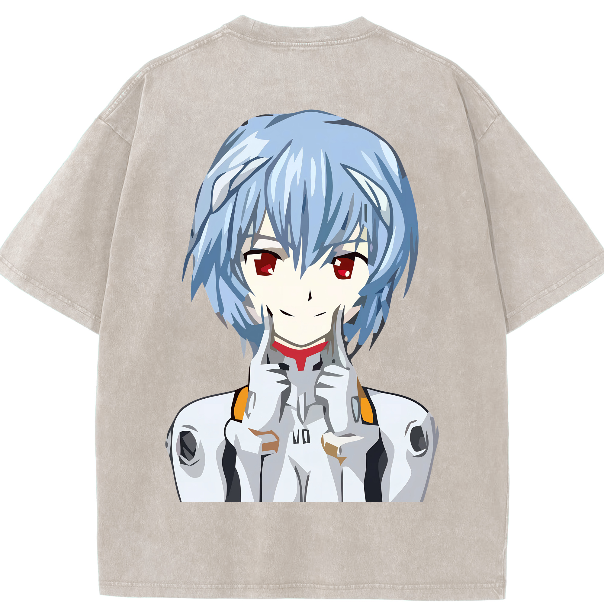（画像用） EVA 新世紀エヴァンゲリオン 綿100% ヴィンテージ風 半袖Tシャツ（背面プリント）