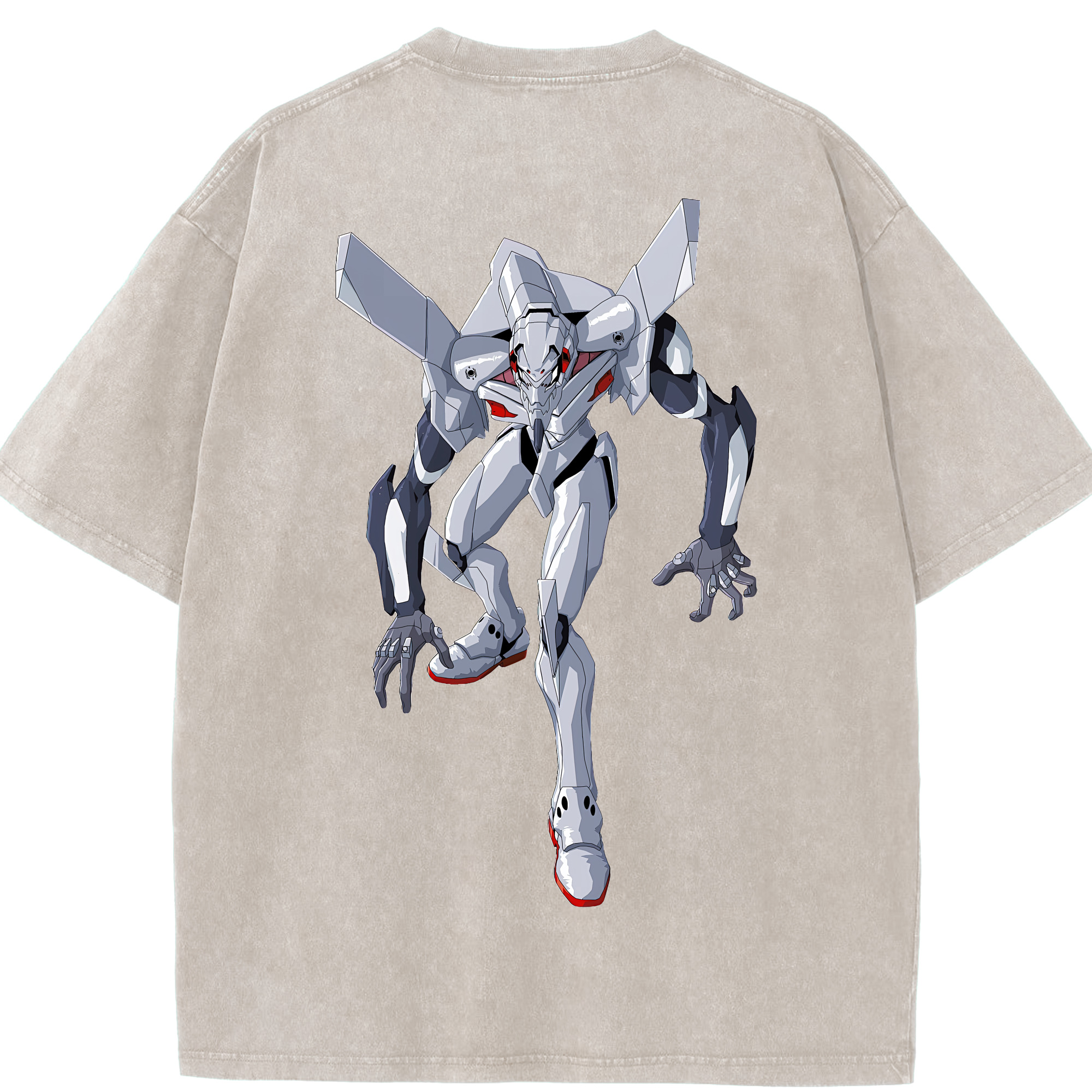 （画像用） EVA 新世紀エヴァンゲリオン 綿100% ヴィンテージ風 半袖Tシャツ（背面プリント）