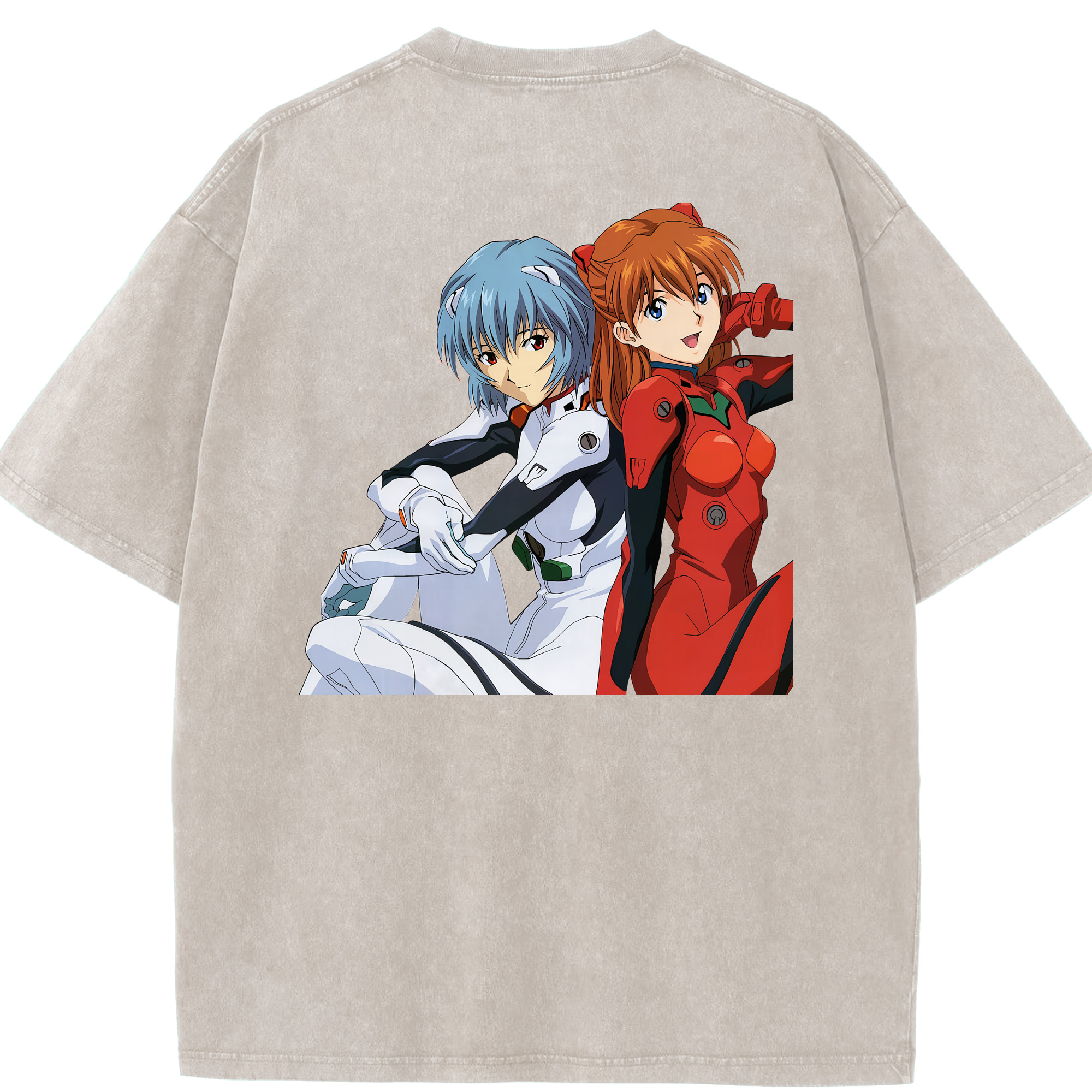 （画像用） EVA 新世紀エヴァンゲリオン 綿100% ヴィンテージ風 半袖Tシャツ（背面プリント）
