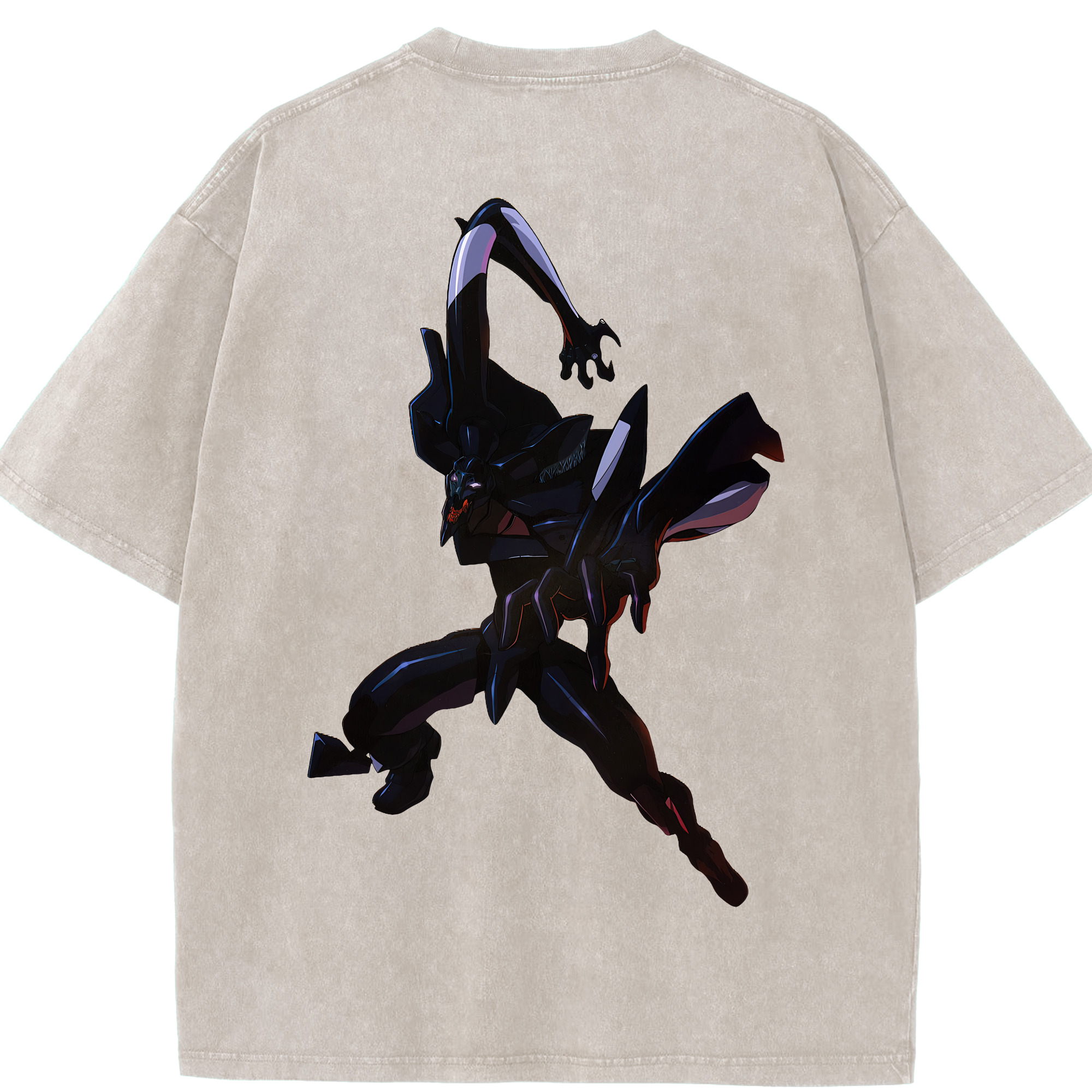 （画像用） EVA 新世紀エヴァンゲリオン 綿100% ヴィンテージ風 半袖Tシャツ（背面プリント）