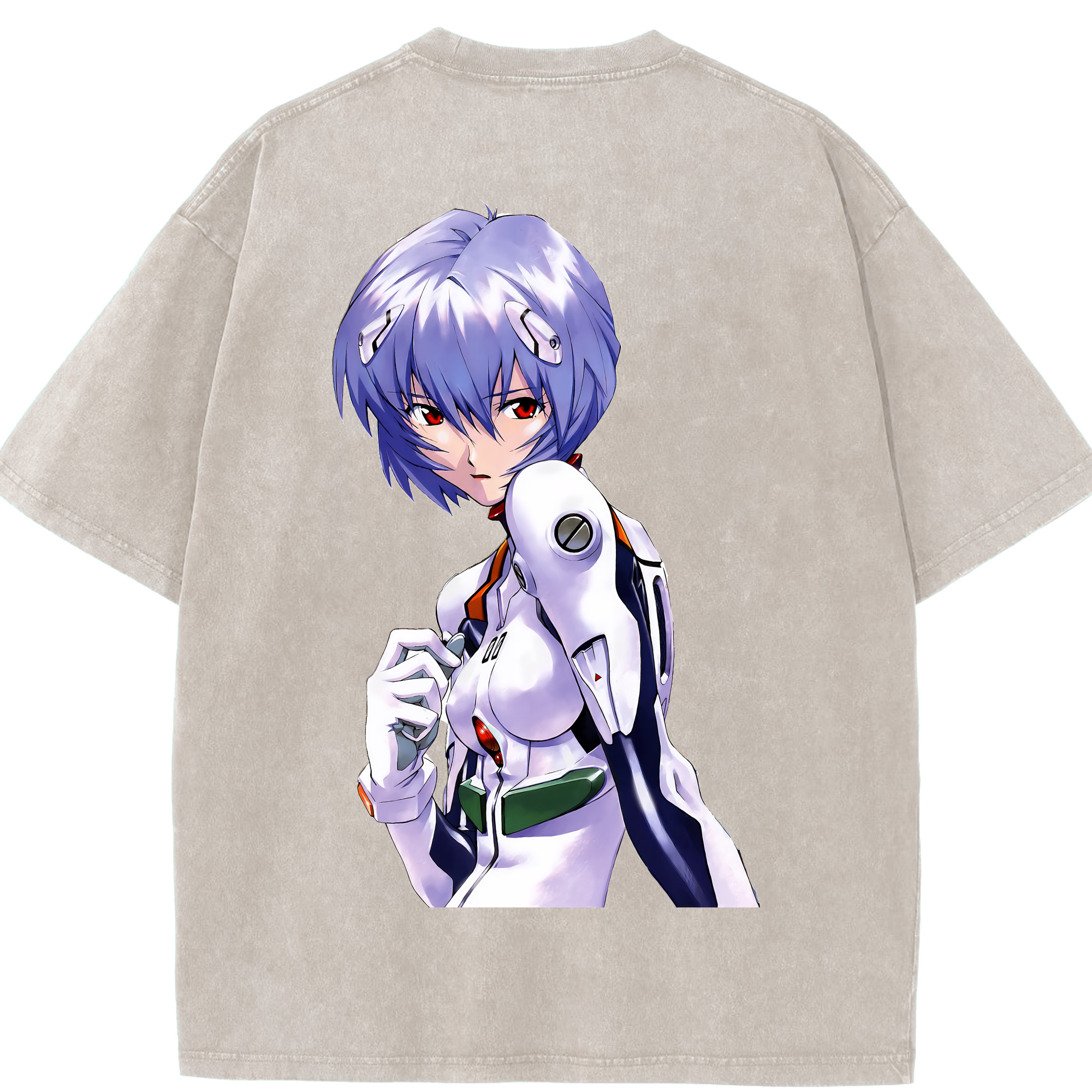 （画像用） EVA 新世紀エヴァンゲリオン 綿100% ヴィンテージ風 半袖Tシャツ（背面プリント）