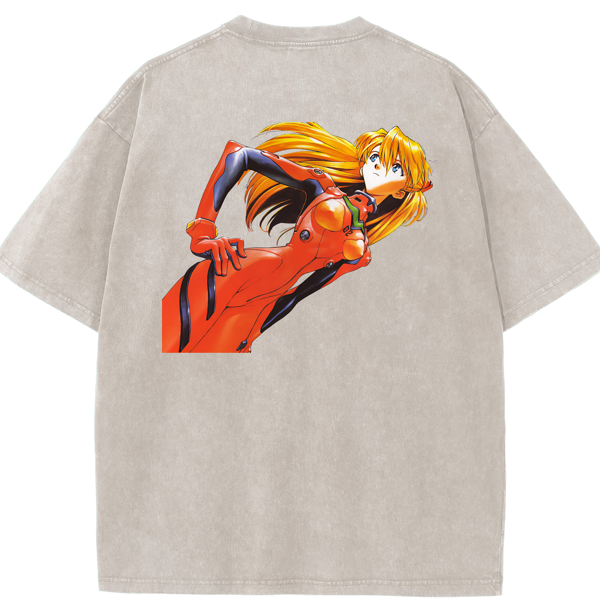 （画像用） EVA 新世紀エヴァンゲリオン 綿100% ヴィンテージ風 半袖Tシャツ（背面プリント）