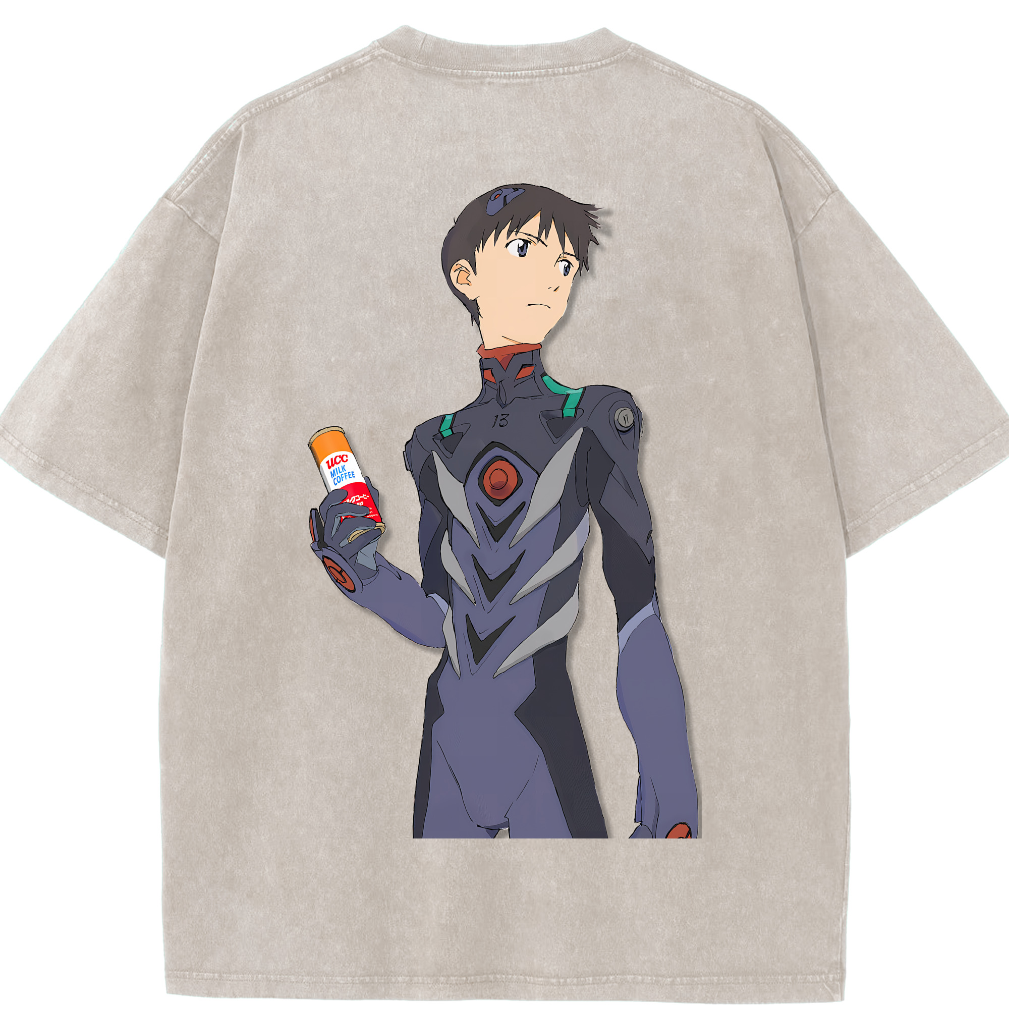 （画像用） EVA 新世紀エヴァンゲリオン 綿100% ヴィンテージ風 半袖Tシャツ（背面プリント）